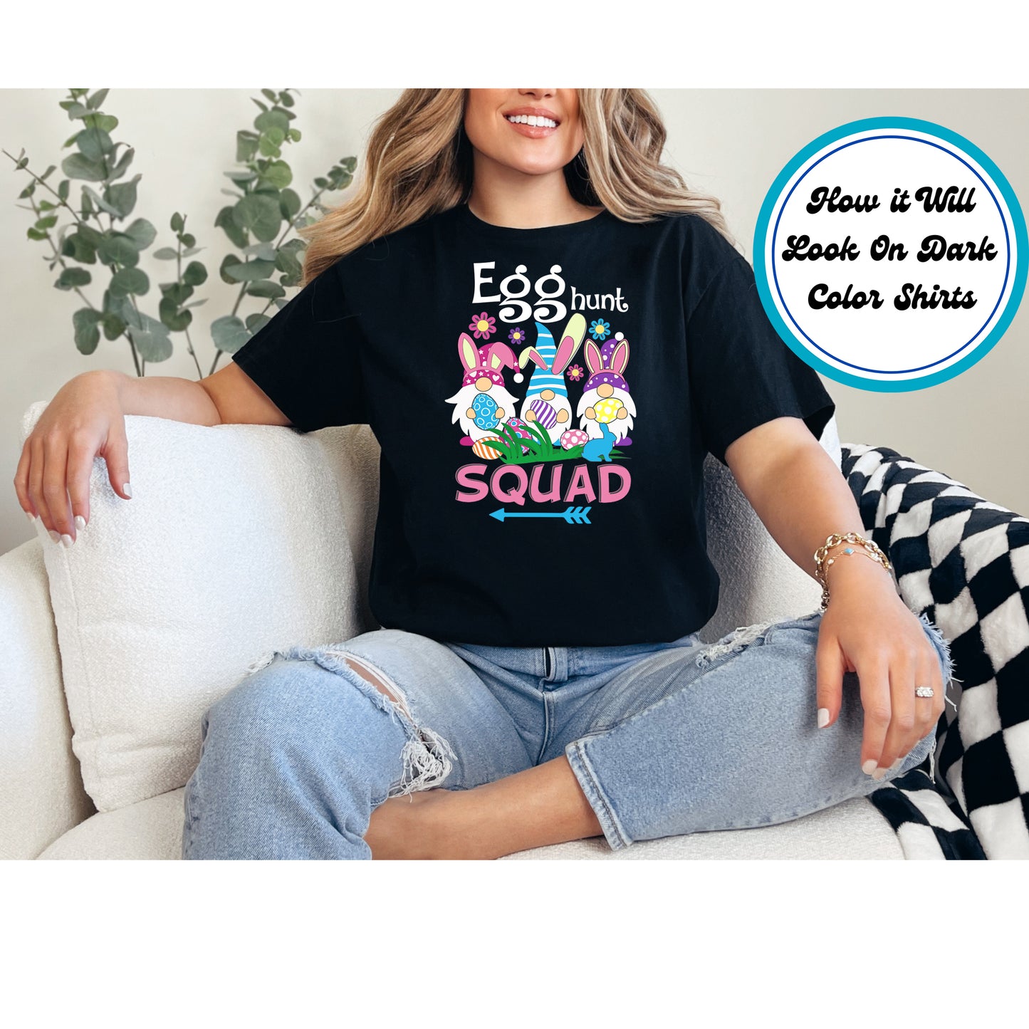 Easter DTF Transfer Iron On Heat Transfer - Ready to Press, Egg Hunt Squad DTF Transfer | Ready to Press | Easter Design 4703
