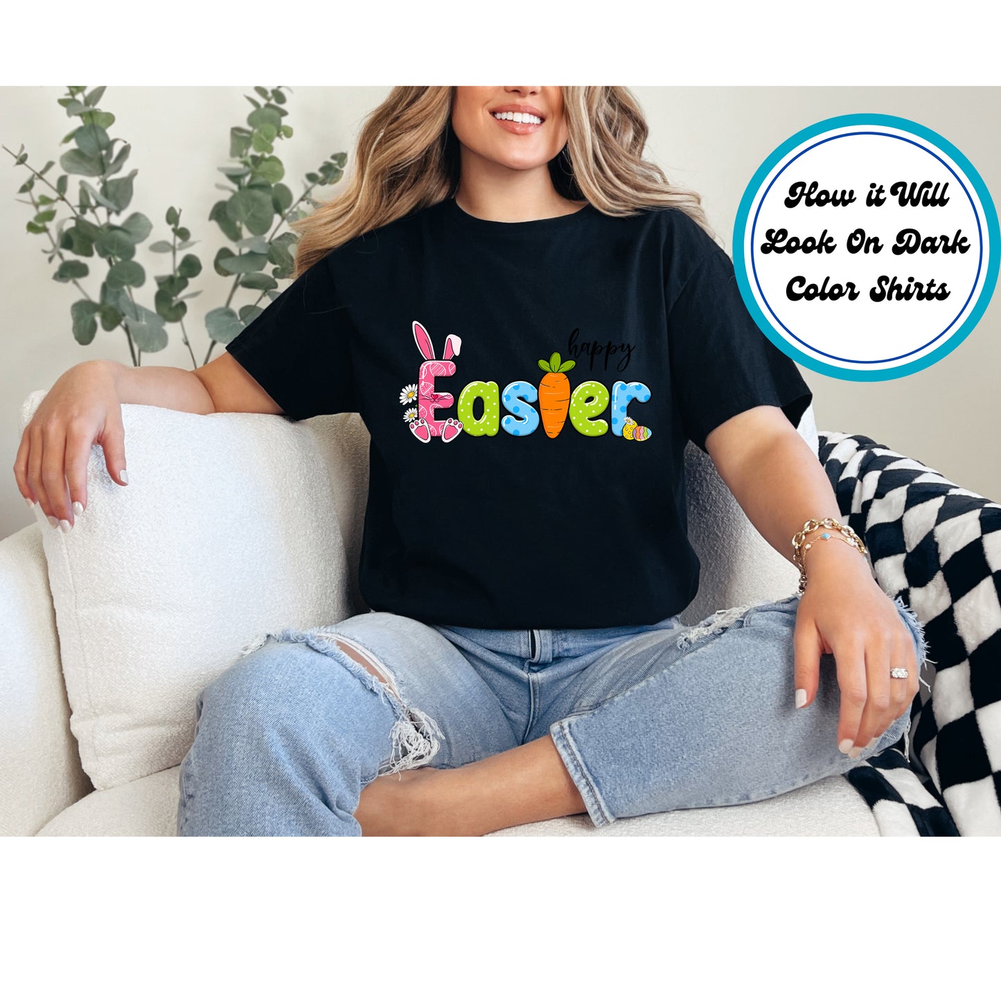 Easter DTF Transfer Iron On Heat Transfer - Ready to Press, Happy Easter DTF Transfer | Ready to Press | Easter Design 4741