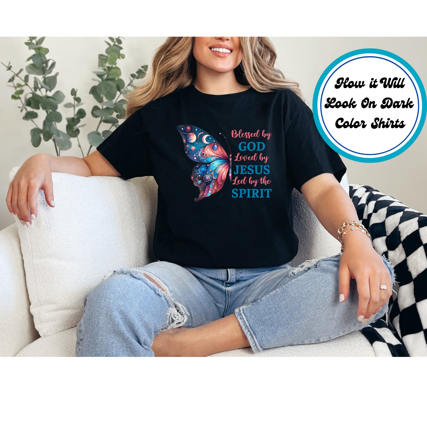Easter DTF Transfer Iron On Heat Transfer - Ready to Press, Blessed by God DTF Transfer | Ready to Press | Easter Design 4765