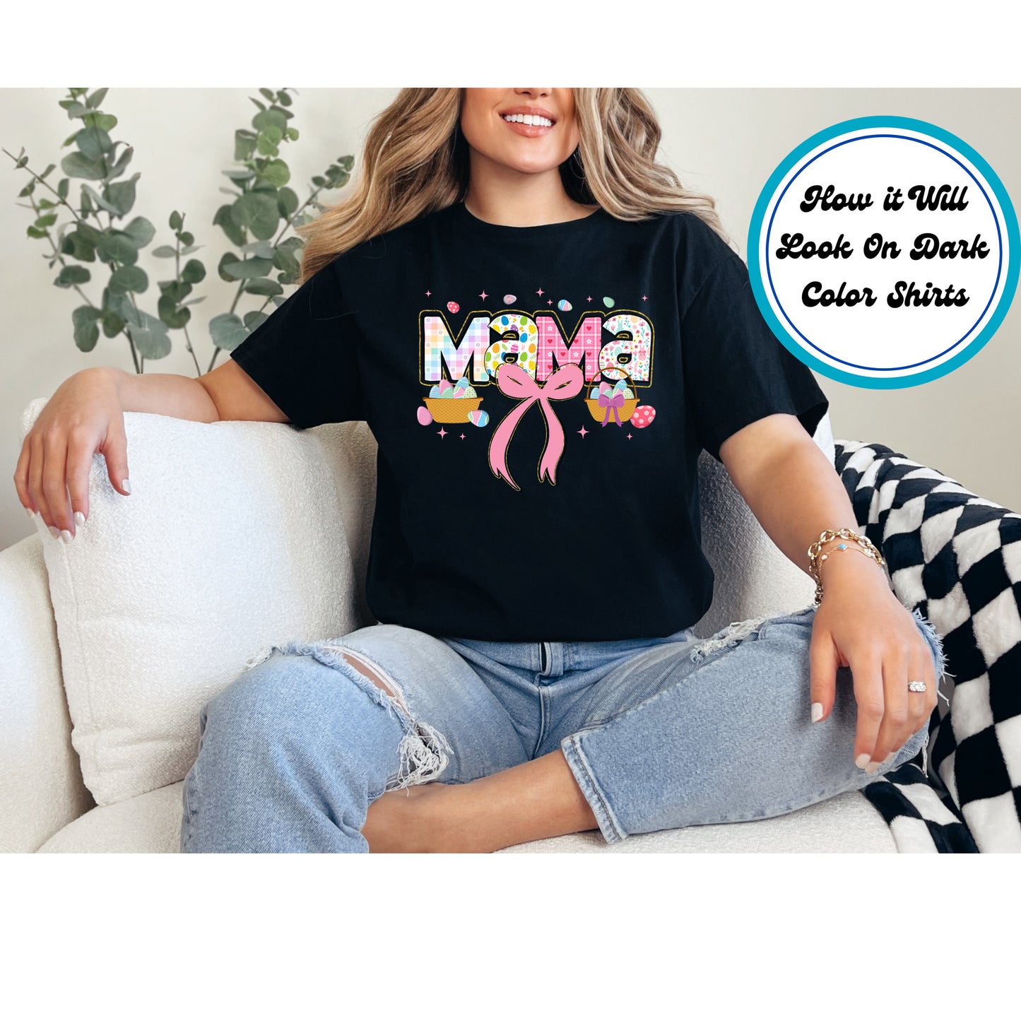 Easter DTF Transfer Iron On Heat Transfer - Ready to Press, Mama DTF Transfer | Ready to Press | Easter Design 4959