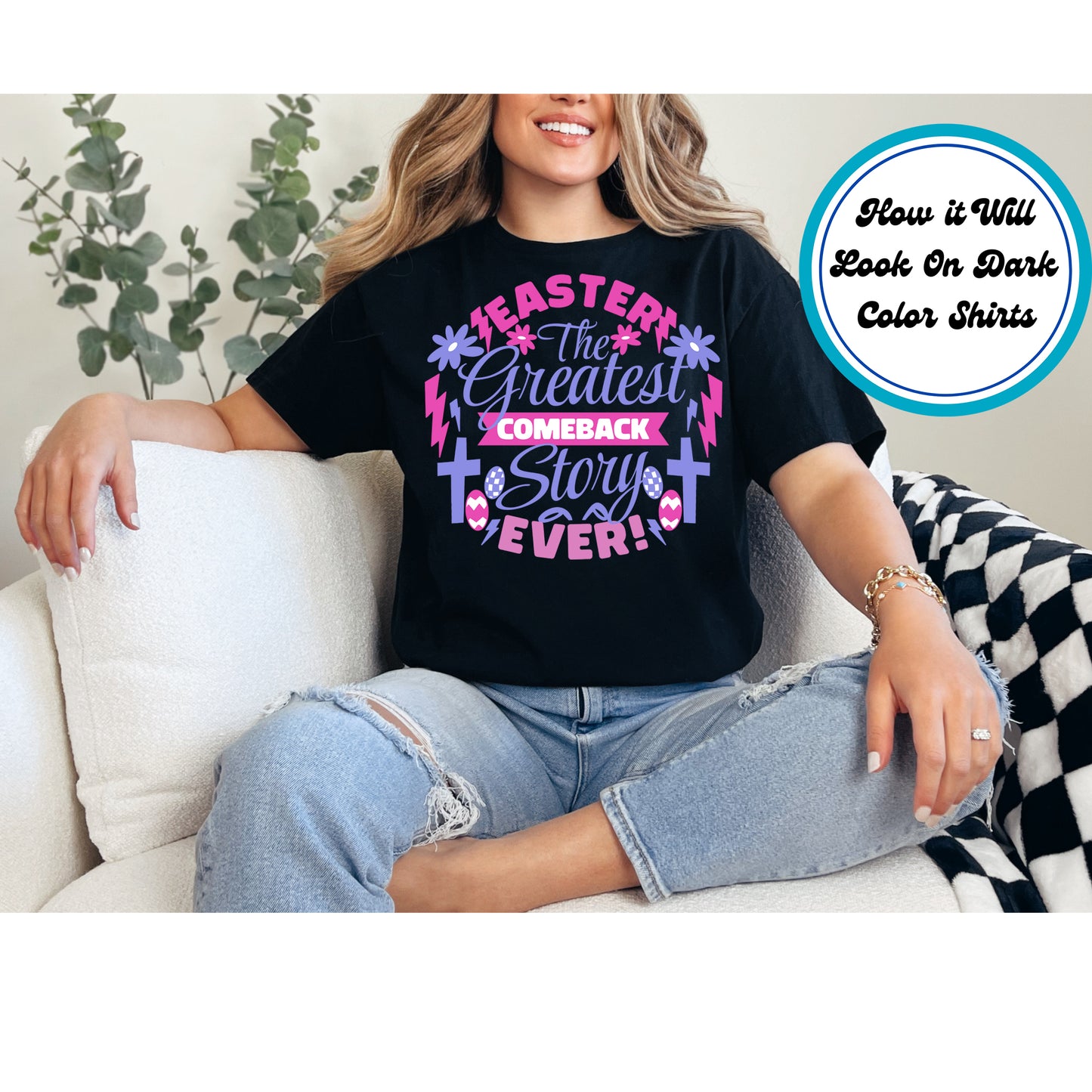 Easter DTF Transfer Iron On Heat Transfer - Ready to Press, Greatest Comeback Story DTF Transfer | Ready to Press | Easter Design 4966