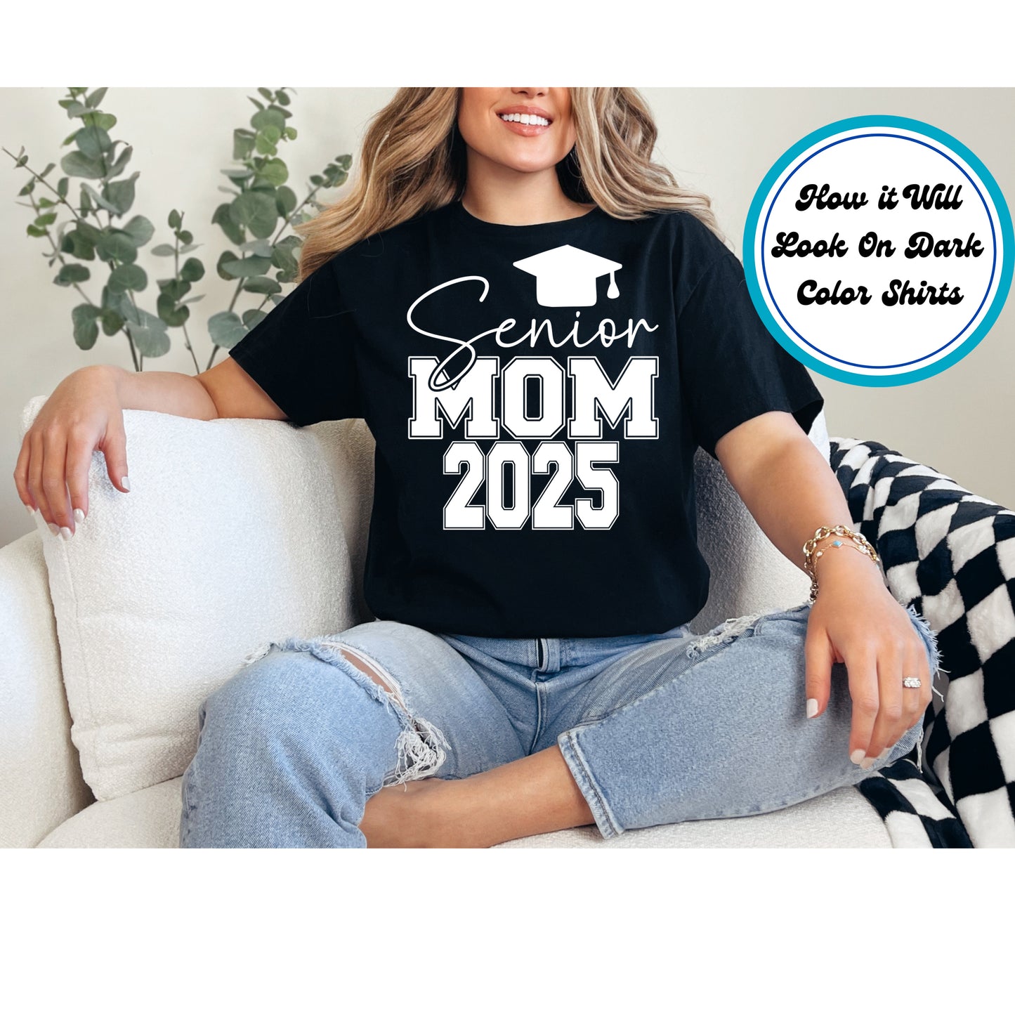 Graduation DTF Transfer Iron On Heat Transfer - Ready to Press, Senior Mom 2025 DTF Transfer | Ready to Press | Graduation Design 5125