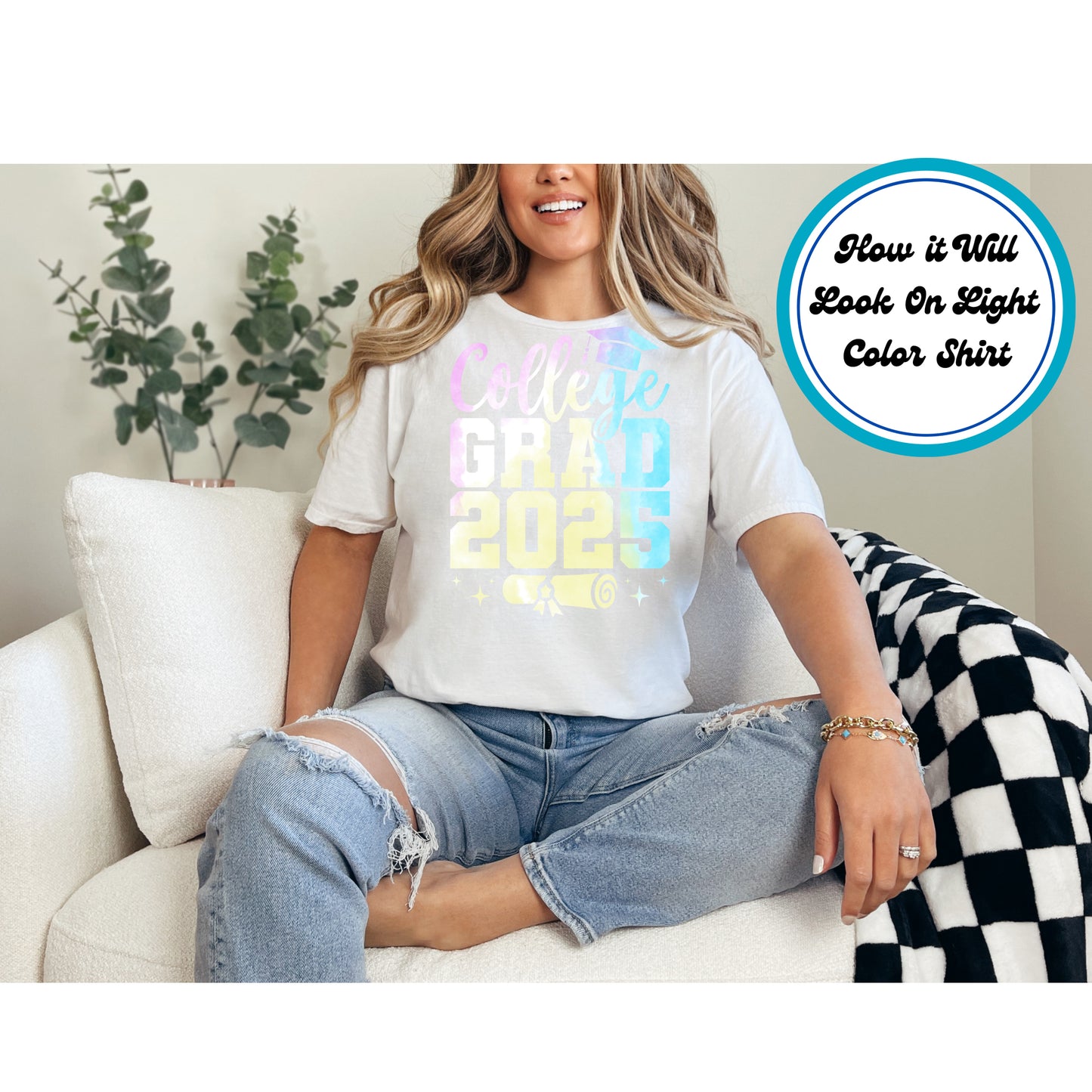 Graduation DTF Transfer Iron On Heat Transfer - Ready to Press, College Grad 2025 DTF Transfer | Ready to Press | Graduation Design 5153