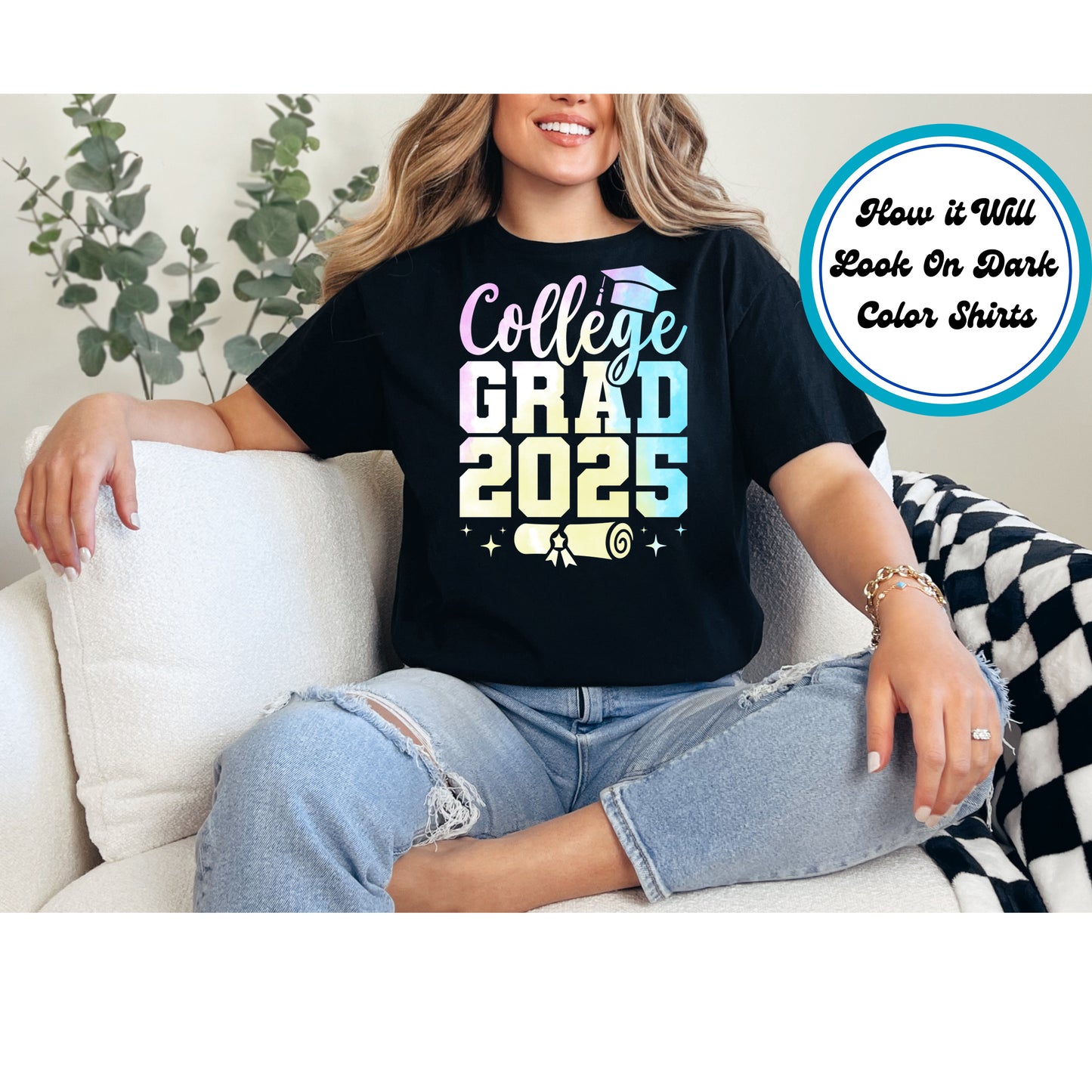 Graduation DTF Transfer Iron On Heat Transfer - Ready to Press, College Grad 2025 DTF Transfer | Ready to Press | Graduation Design 5153