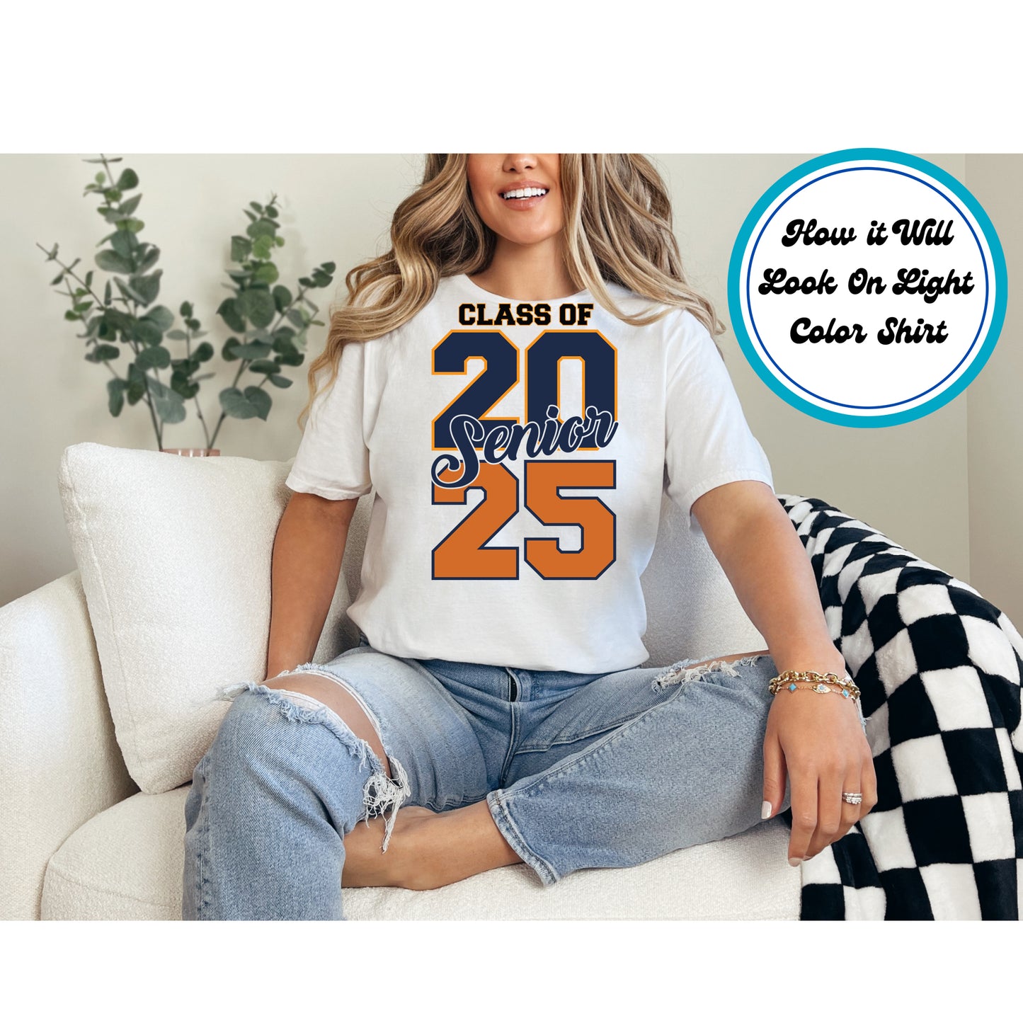 Graduation DTF Transfer Iron On Heat Transfer - Ready to Press, Senior Class Of 2025 DTF Transfer | Ready to Press | Graduation Design 5163