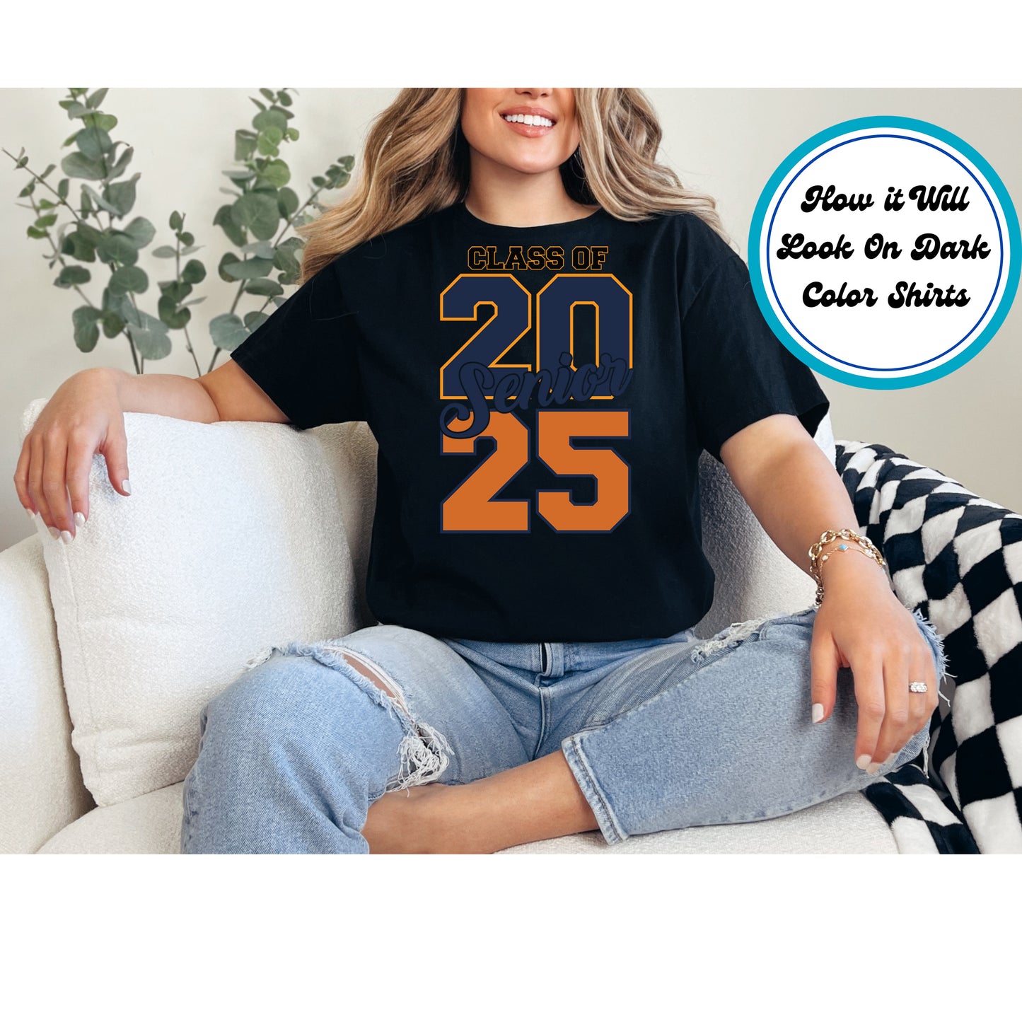 Graduation DTF Transfer Iron On Heat Transfer - Ready to Press, Senior Class Of 2025 DTF Transfer | Ready to Press | Graduation Design 5163