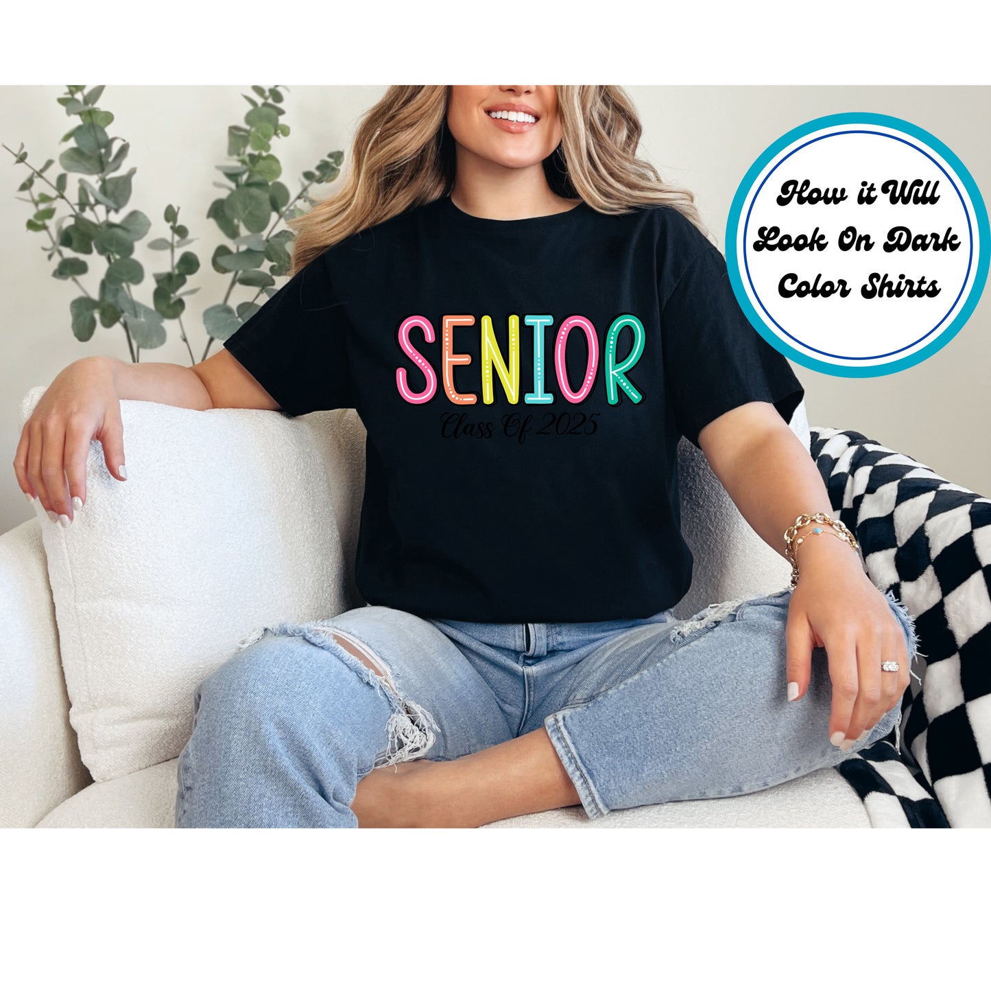 Graduation DTF Transfer Iron On Heat Transfer - Ready to Press, Senior Class Of 2025 DTF Transfer | Ready to Press | Graduation Design 5164