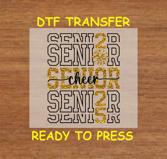 Graduation DTF Transfer Iron On Heat Transfer - Ready to Press, Senior Cheer 2025 DTF Transfer | Ready to Press | Graduation Design 5167