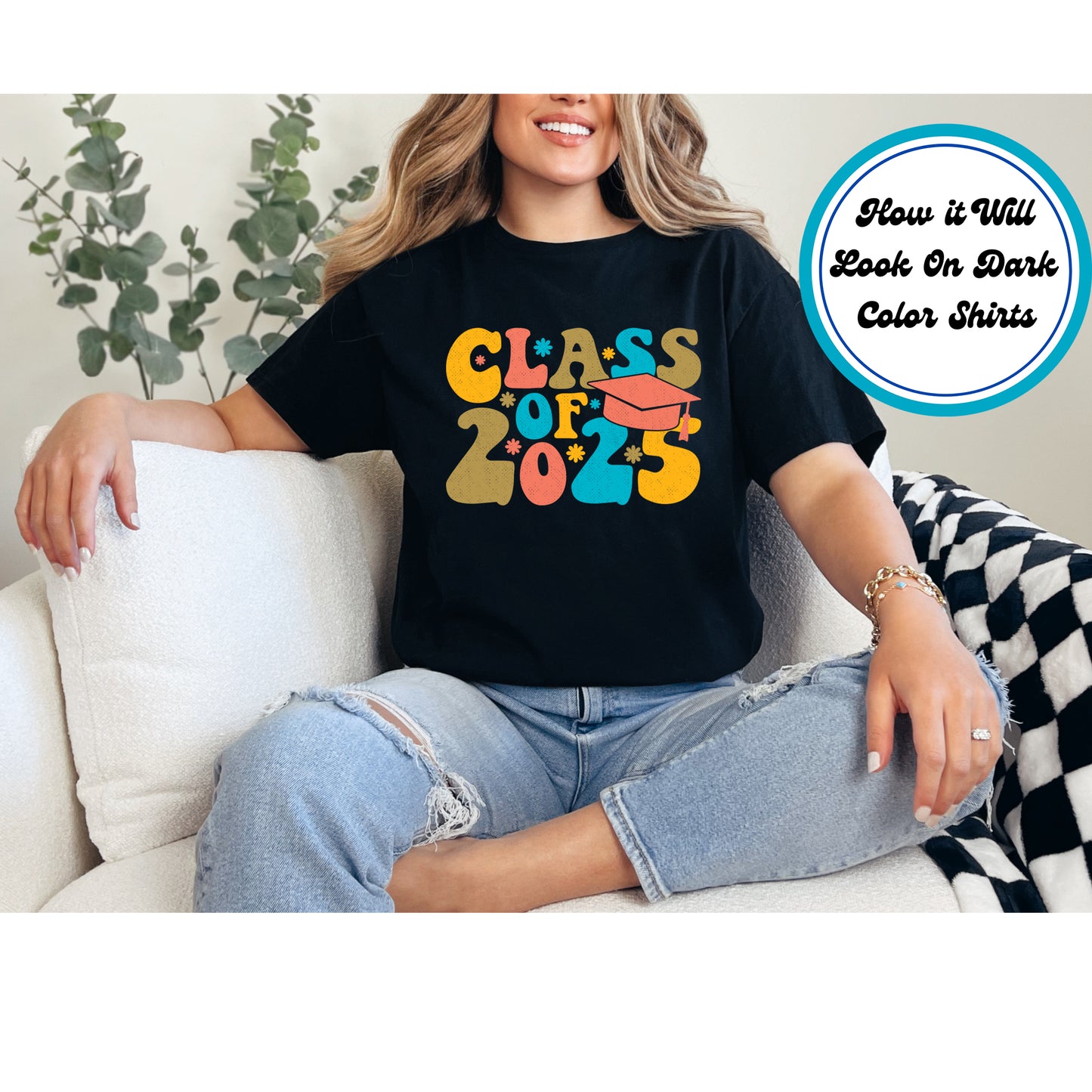 Graduation DTF Transfer Iron On Heat Transfer - Ready to Press, Class Of 2025 DTF Transfer | Ready to Press | Graduation Design 5177