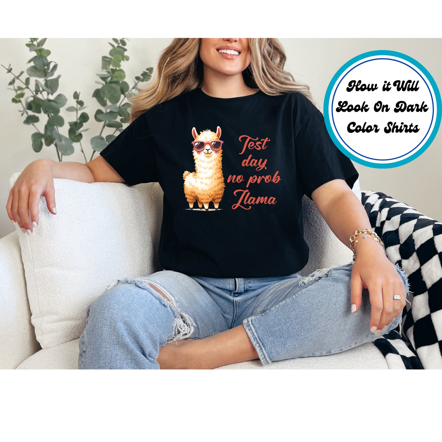 Testing DTF Transfer Iron On Heat Transfer - Ready to Press, No Prob Llama DTF Transfer | Ready to Press | Testing Design 5230