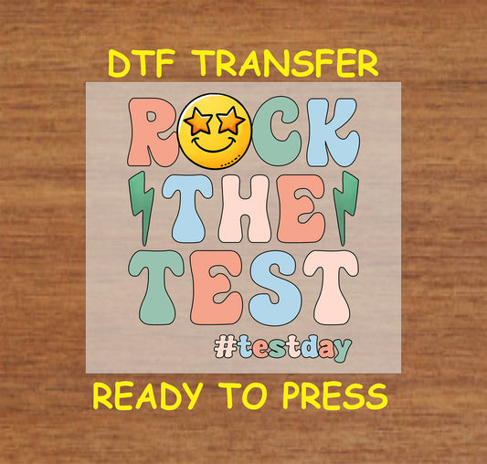 Testing DTF Transfer Iron On Heat Transfer - Ready to Press, Rock the Test DTF Transfer | Ready to Press | Testing Design 5259
