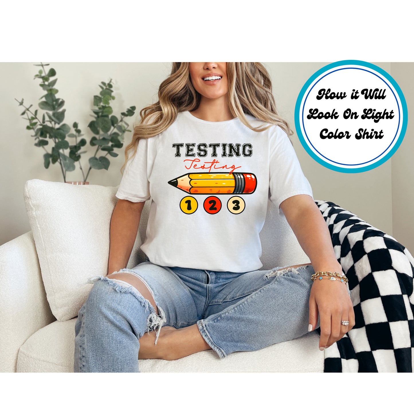 Testing DTF Transfer Iron On Heat Transfer - Ready to Press, Pencil and Bubble Sheet DTF Transfer | Ready to Press | Testing Design 5265