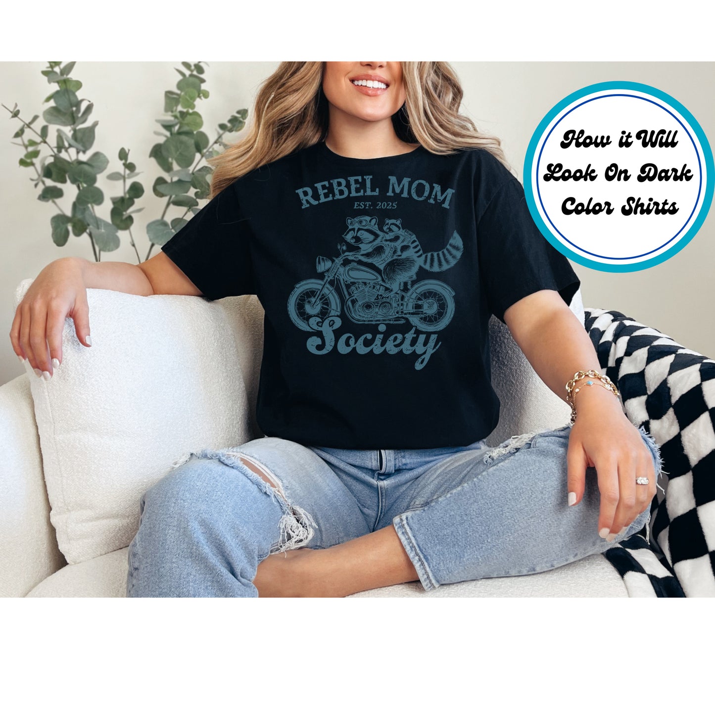 Mom DTF Transfer Iron On Heat Transfer - Ready to Press, Rebel Mom Society DTF Transfer | Ready to Press | Mom Design 5337
