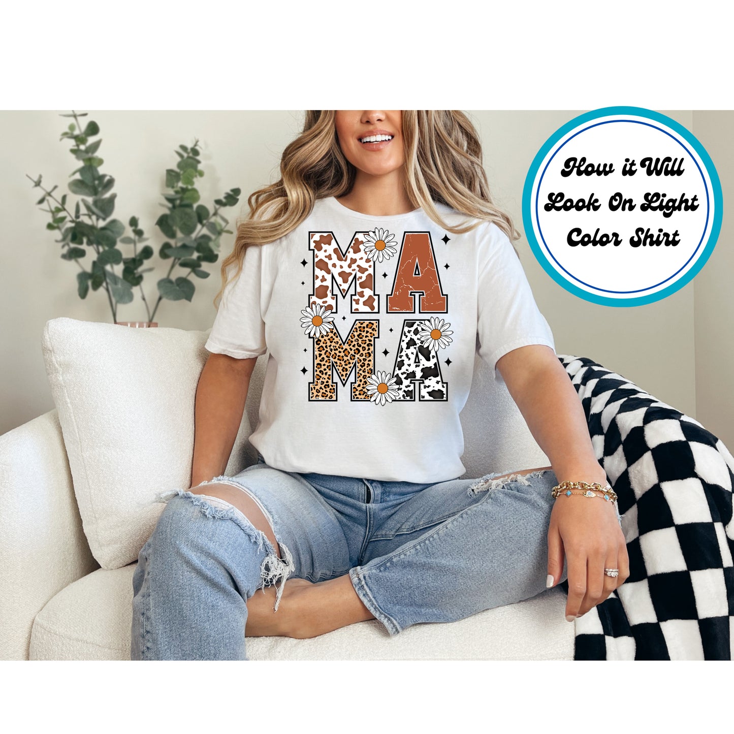 Mom DTF Transfer Iron On Heat Transfer - Ready to Press, Western Mama DTF Transfer 5427