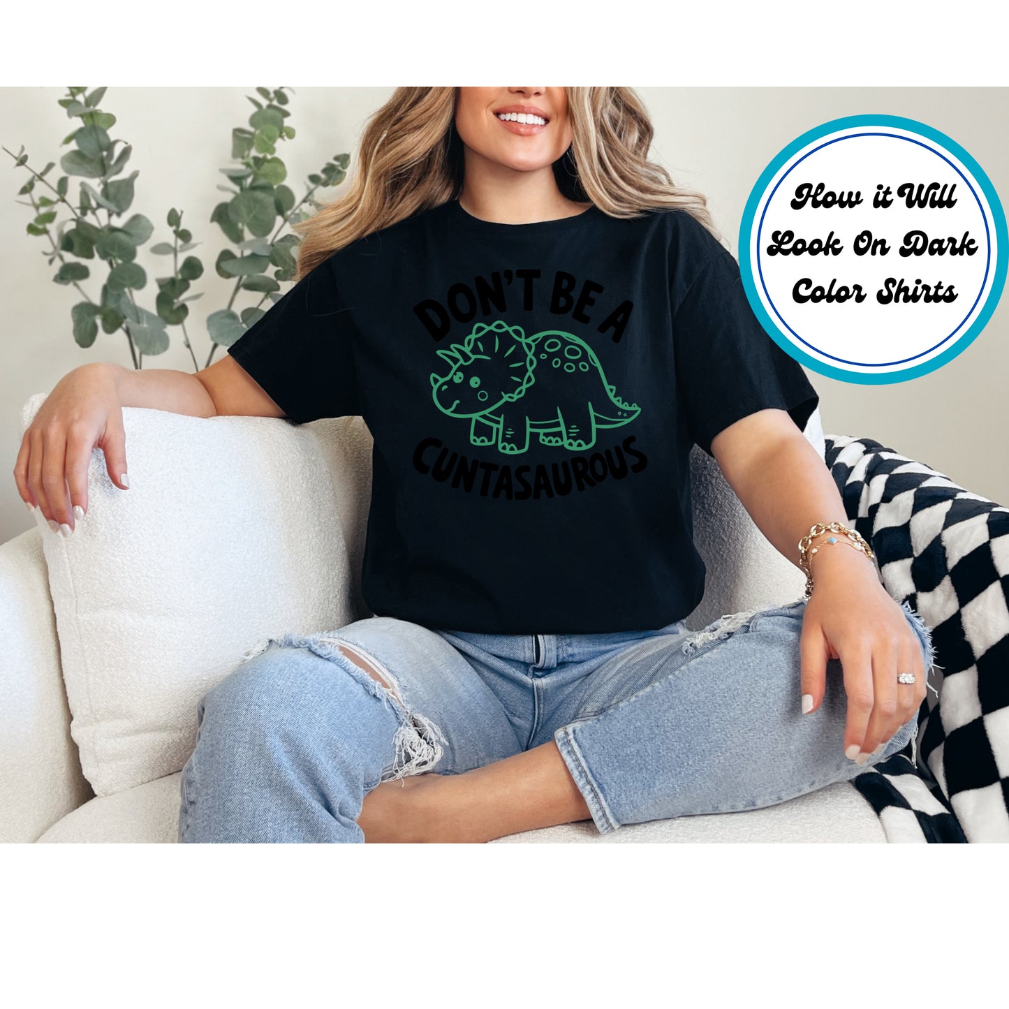 Funny DTF Transfer Iron On Heat Transfer - Ready to Press, Funny Dinosaur DTF Transfer 5449