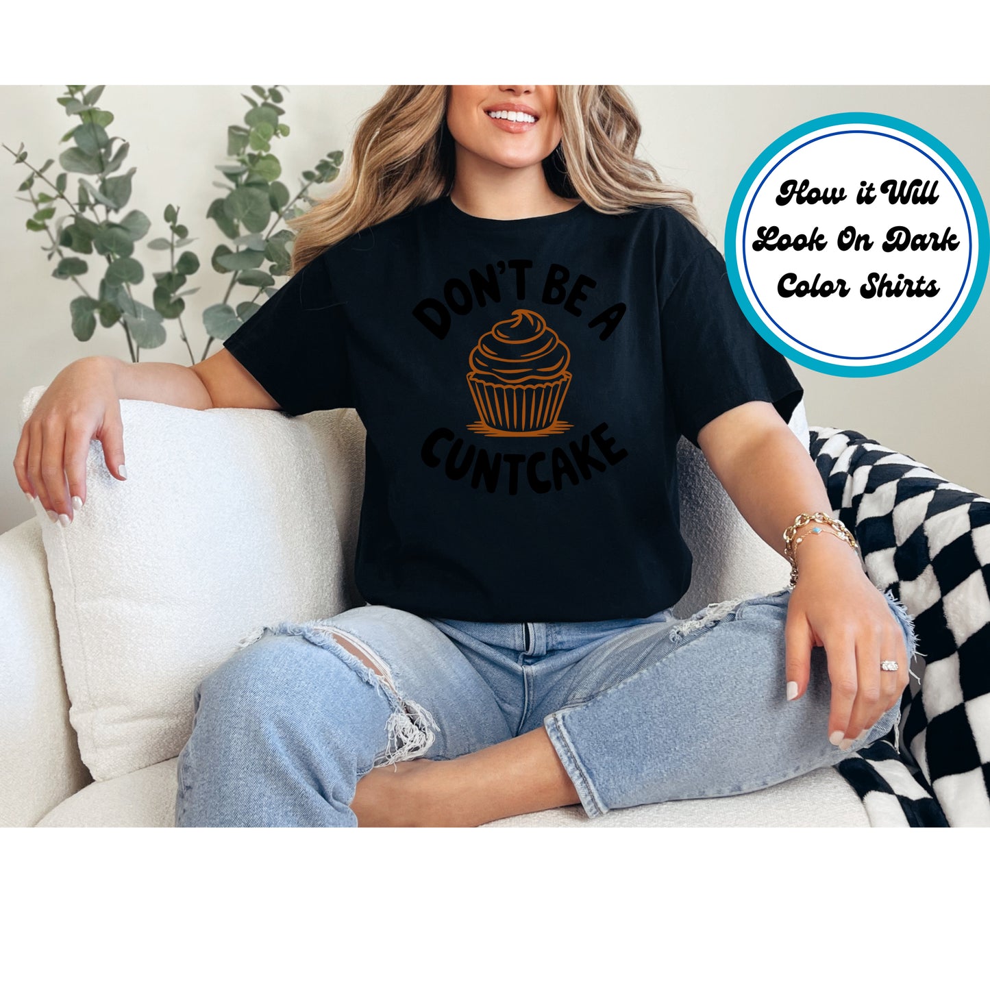 Funny DTF Transfer Iron On Heat Transfer - Ready to Press, Sassy Cupcake DTF Transfer 5452