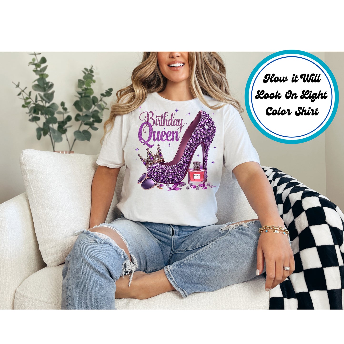Birthday DTF Transfer Iron On Heat Transfer - Ready to Press, Birthday Queen DTF Transfer 5663