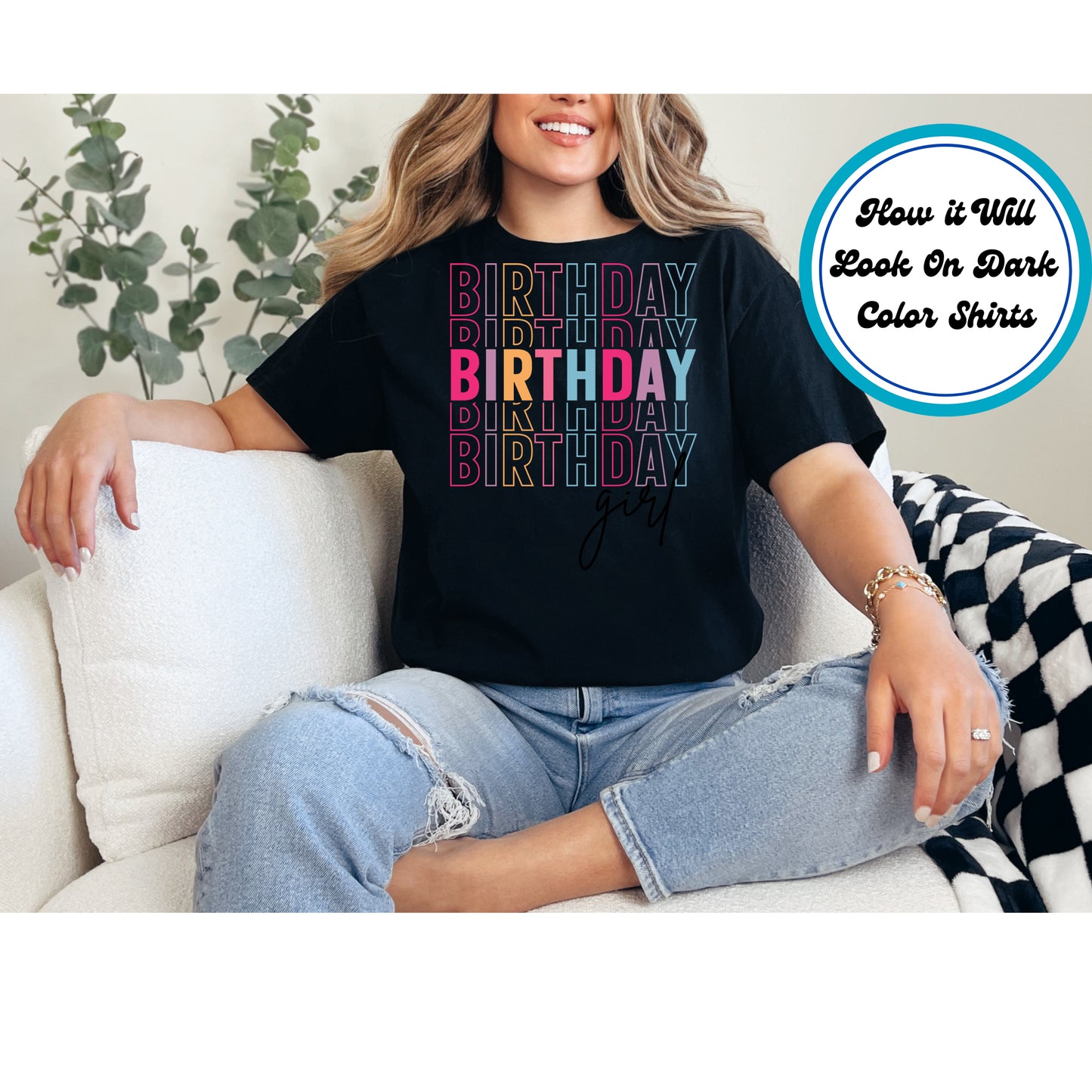 Birthday DTF Transfer Iron On Heat Transfer - Ready to Press, Birthday Girl DTF Transfer 5698