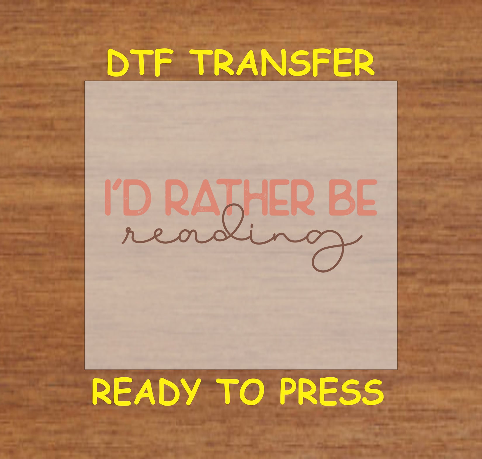 I'd Rather Be Reading text design in stylish typography.