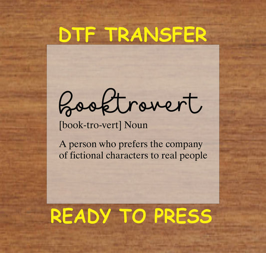 Black text reading "Booktrovert" with a dictionary-style definition below.