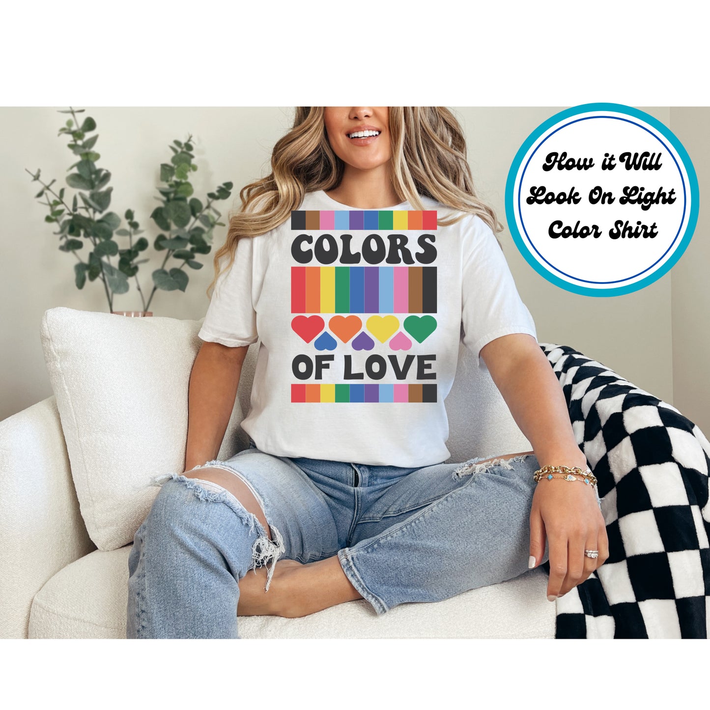 Pride DTF Transfer Iron On Heat Transfer - Ready to Press, Colors of Love DTF Transfer 5770
