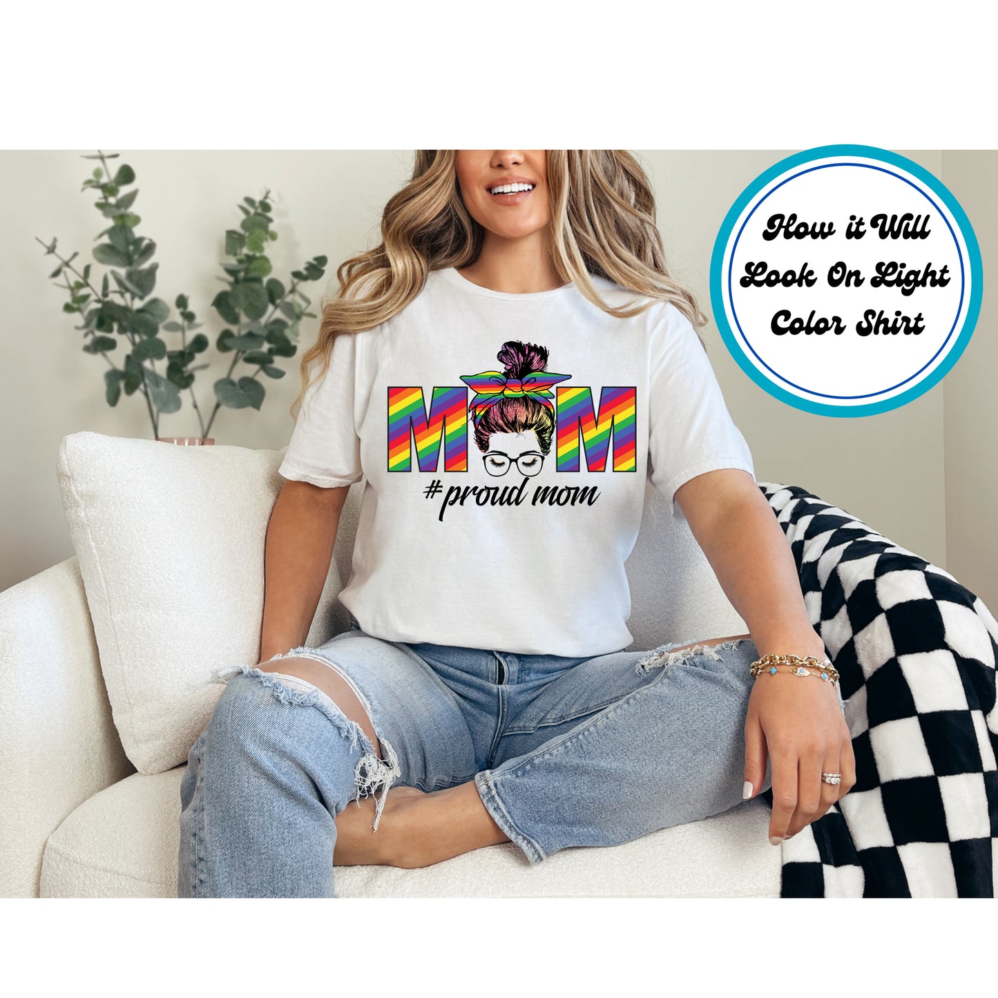Pride DTF Transfer Iron On Heat Transfer - Ready to Press, Proud Mom DTF Transfer 5795