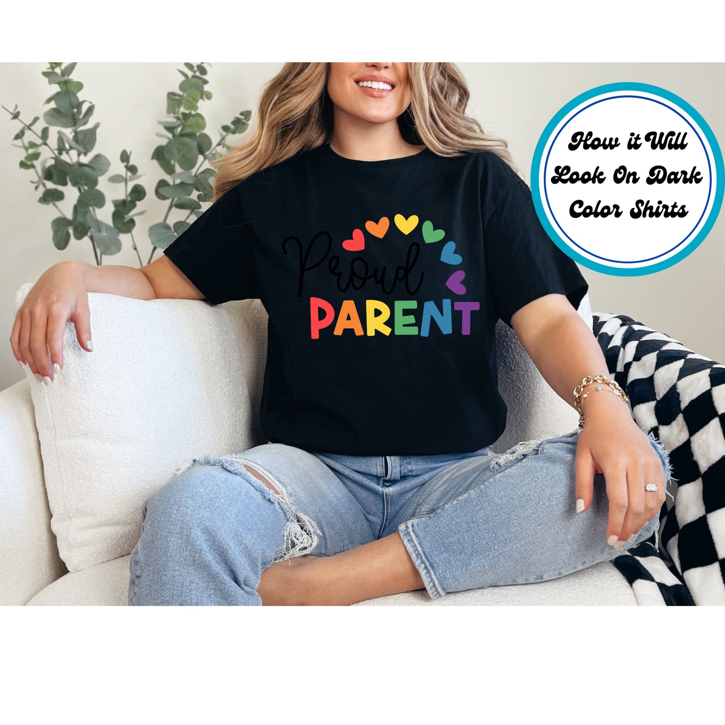 Pride DTF Transfer Iron On Heat Transfer - Ready to Press, Proud Parent DTF Transfer 5830