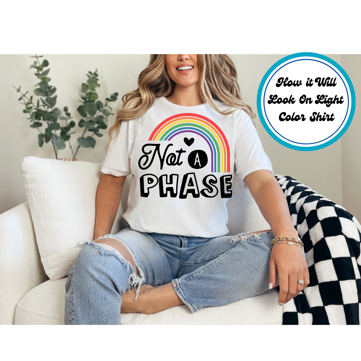 Pride DTF Transfer Iron On Heat Transfer - Ready to Press, Not A Phase DTF Transfer 5833