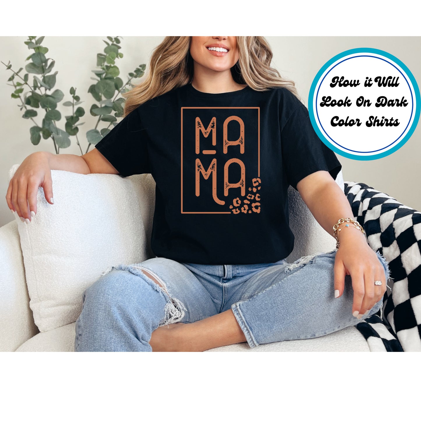 Mom DTF Transfer Iron On Heat Transfer - Ready to Press, Trendy Mama DTF Transfer 5856