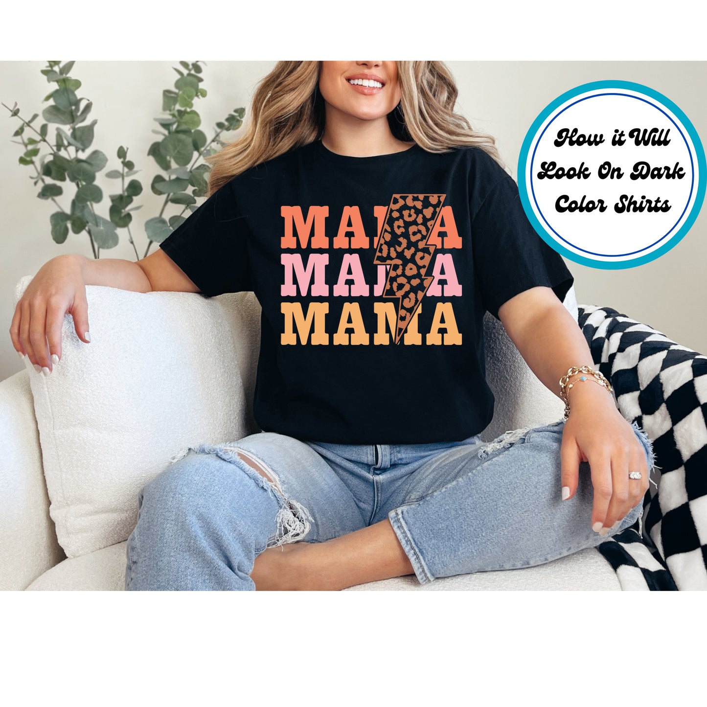 Mom DTF Transfer Iron On Heat Transfer - Ready to Press, Trendy Mama DTF Transfer 5863