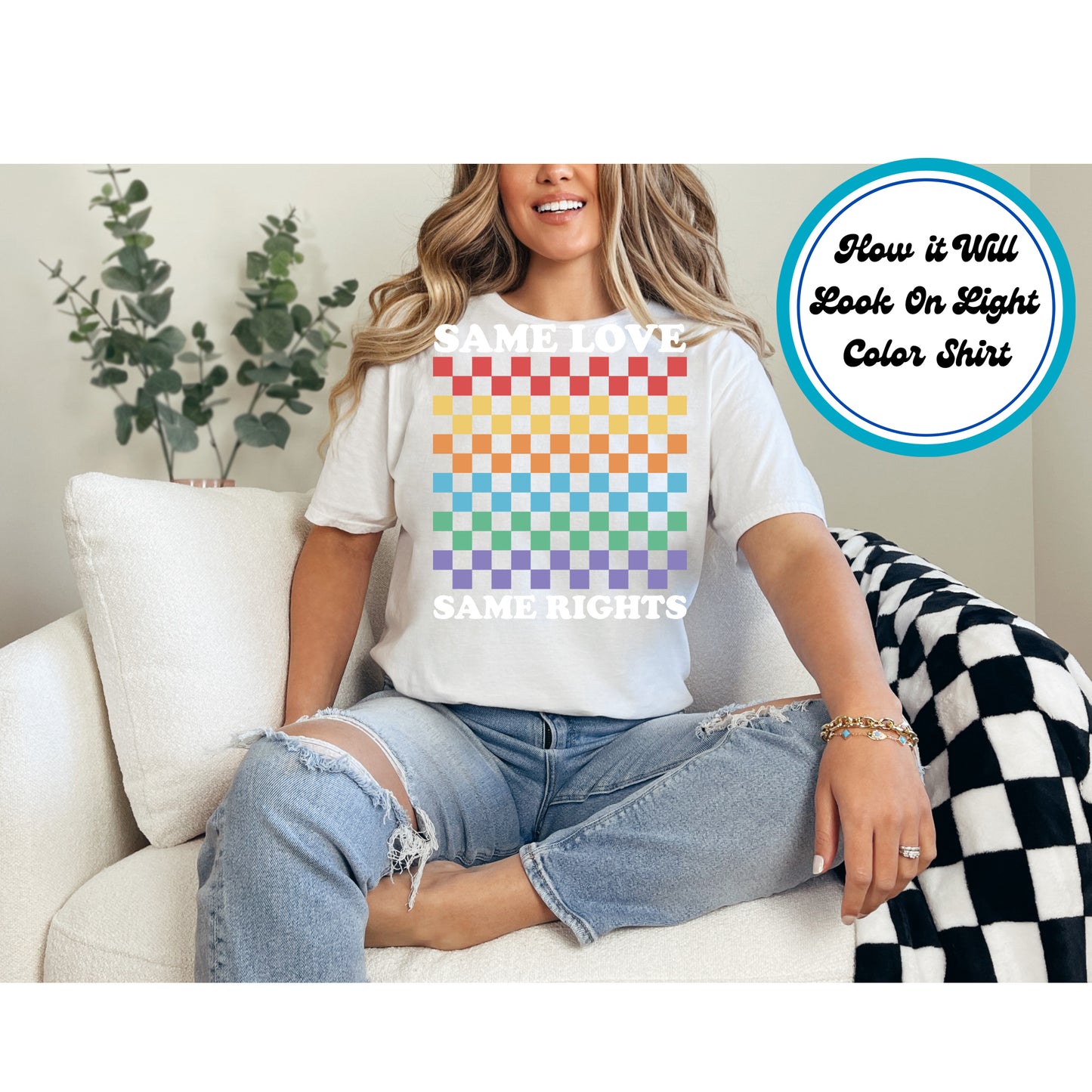 Pride DTF Transfer Iron On Heat Transfer - Ready to Press, Same Love Same Rights DTF Transfer 5865