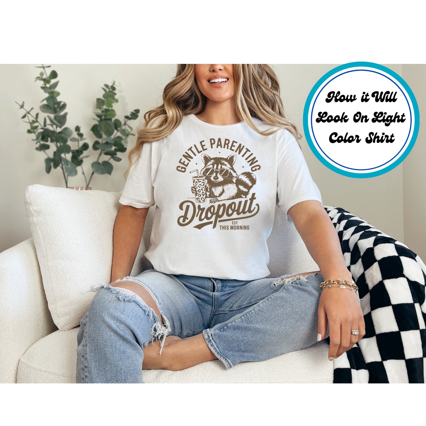 Funny DTF Transfer Iron On Heat Transfer - Ready to Press, Gentle Parenting Dropout DTF Transfer 5891