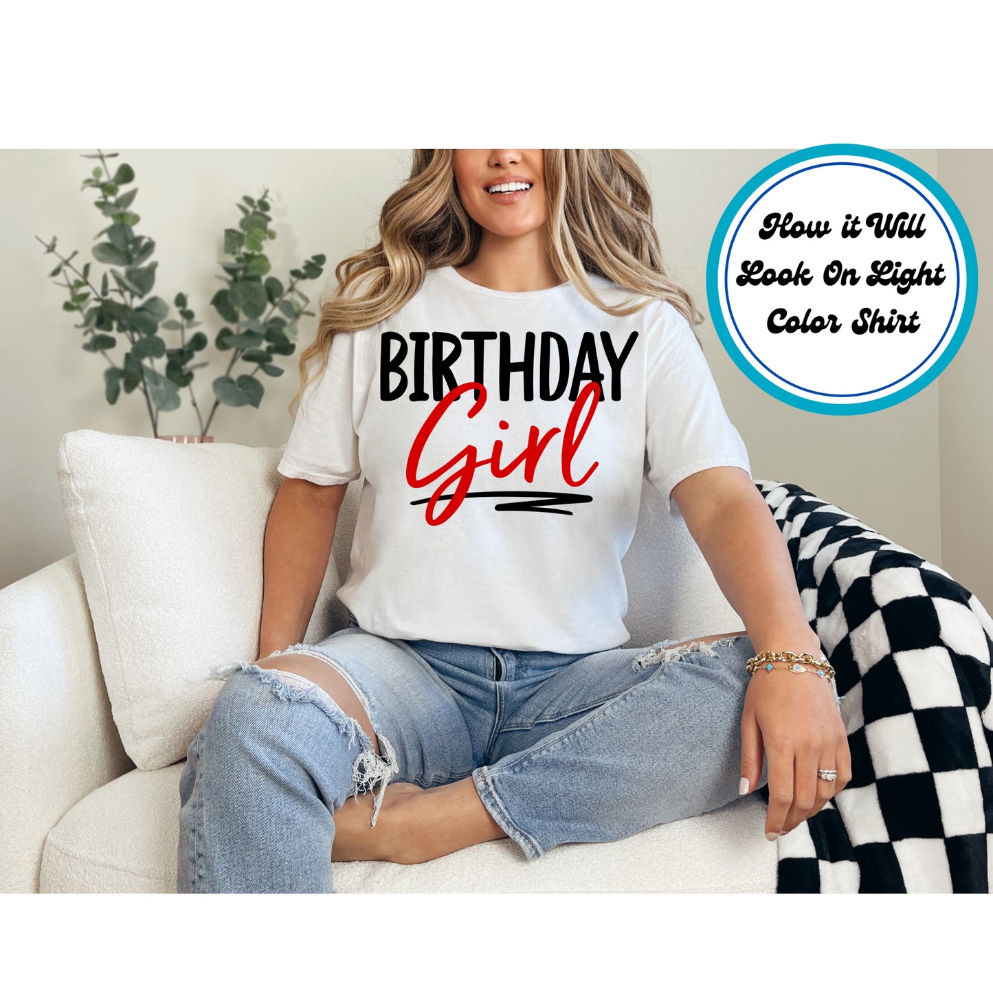 Birthday DTF Transfer Iron On Heat Transfer - Ready to Press, Birthday Girl DTF Transfer 5907