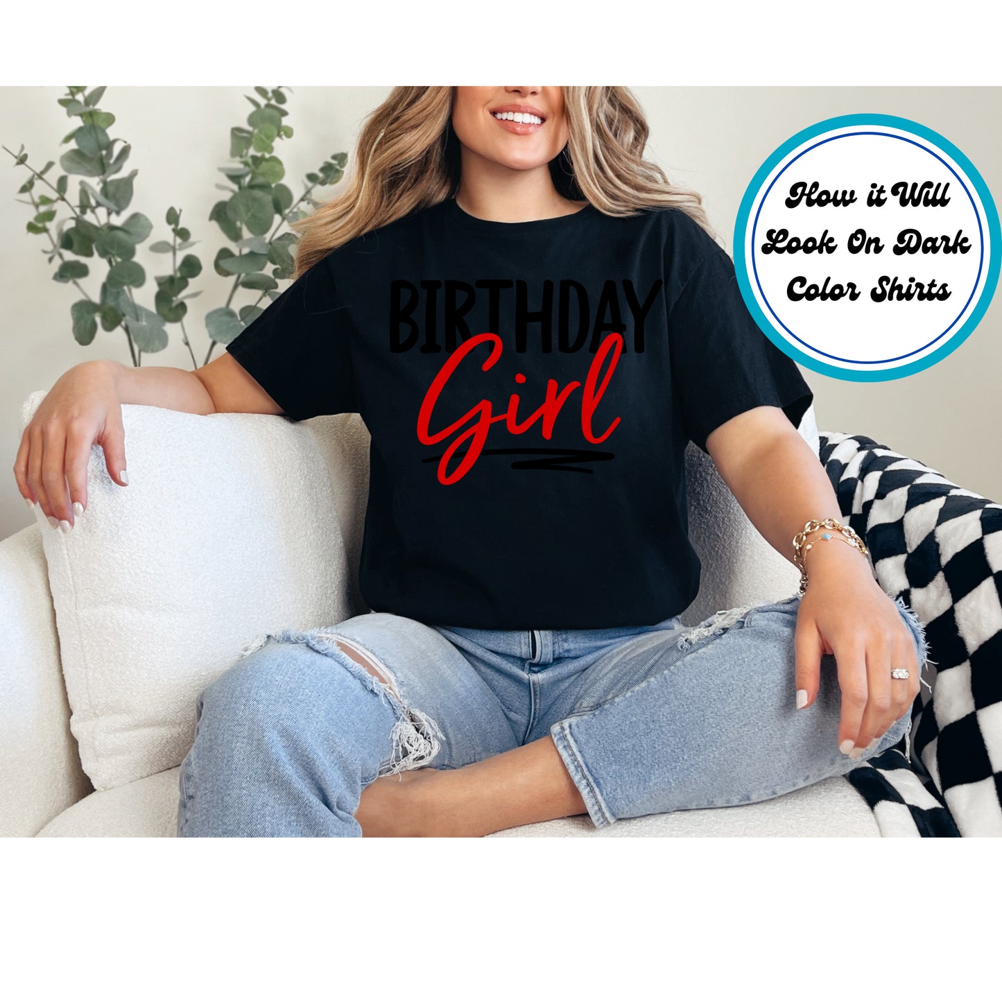 Birthday DTF Transfer Iron On Heat Transfer - Ready to Press, Birthday Girl DTF Transfer 5907