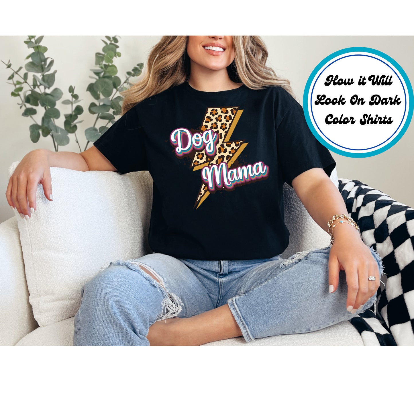 Dog DTF Transfer Iron On Heat Transfer - Ready to Press, Leopard Mama DTF Transfer 5970