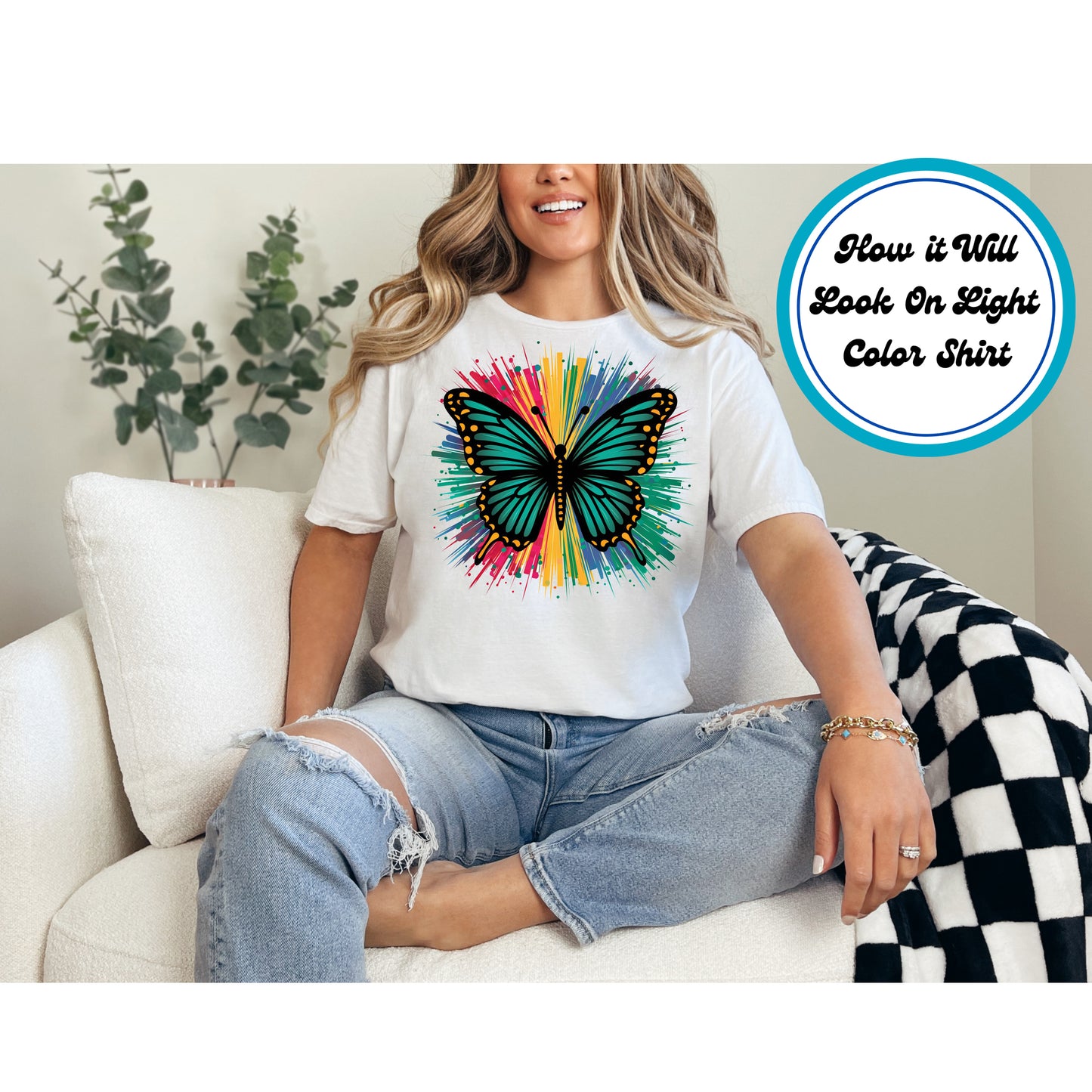 Juneteenth DTF Transfer Iron On Heat Transfer - Ready to Press, Butterfly Burst DTF Transfer 5988