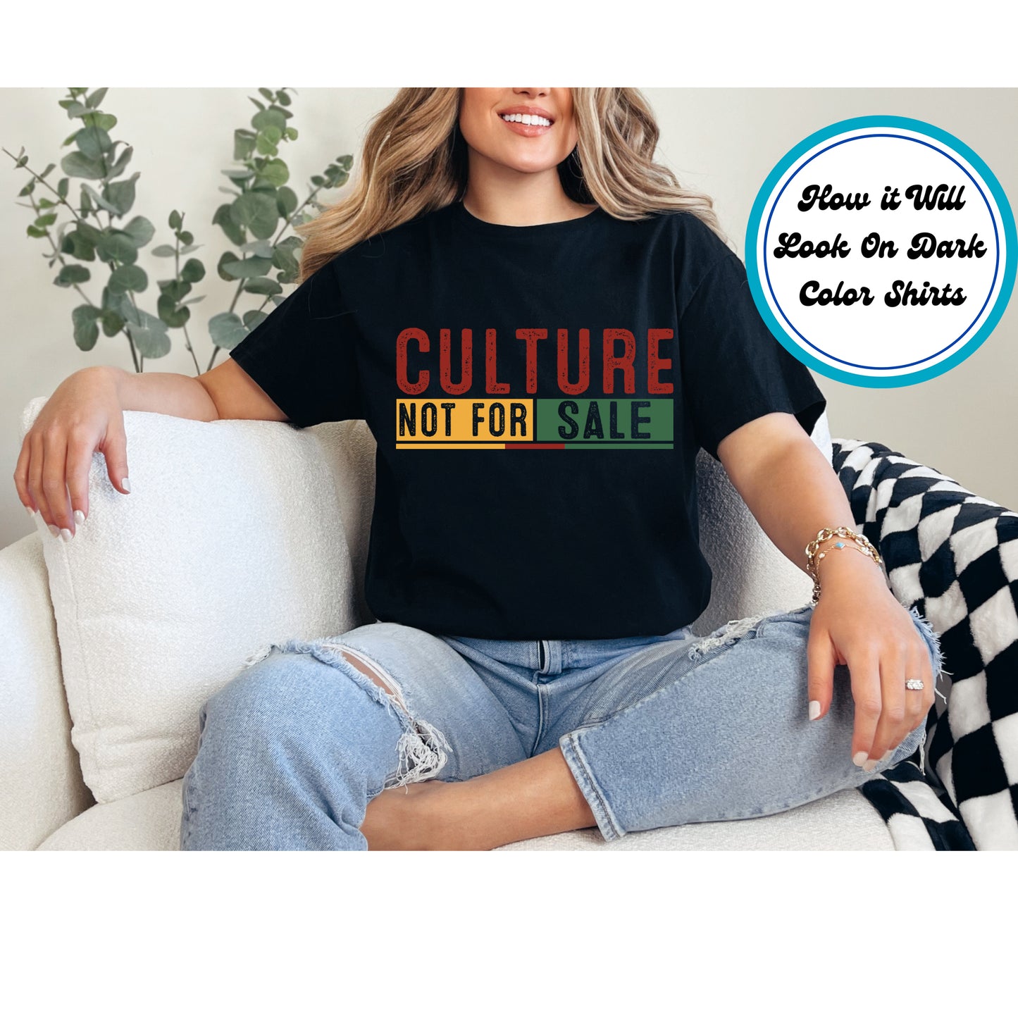 Juneteenth DTF Transfer Iron On Heat Transfer - Ready to Press, Culture Not For Sale DTF Transfer 6014