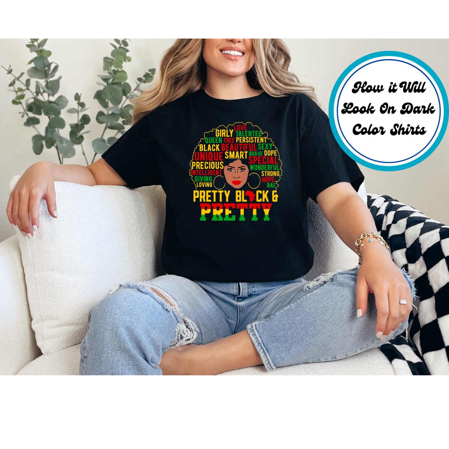 Juneteenth DTF Transfer Iron On Heat Transfer - Ready to Press, Pretty Black and Proud DTF Transfer 6382
