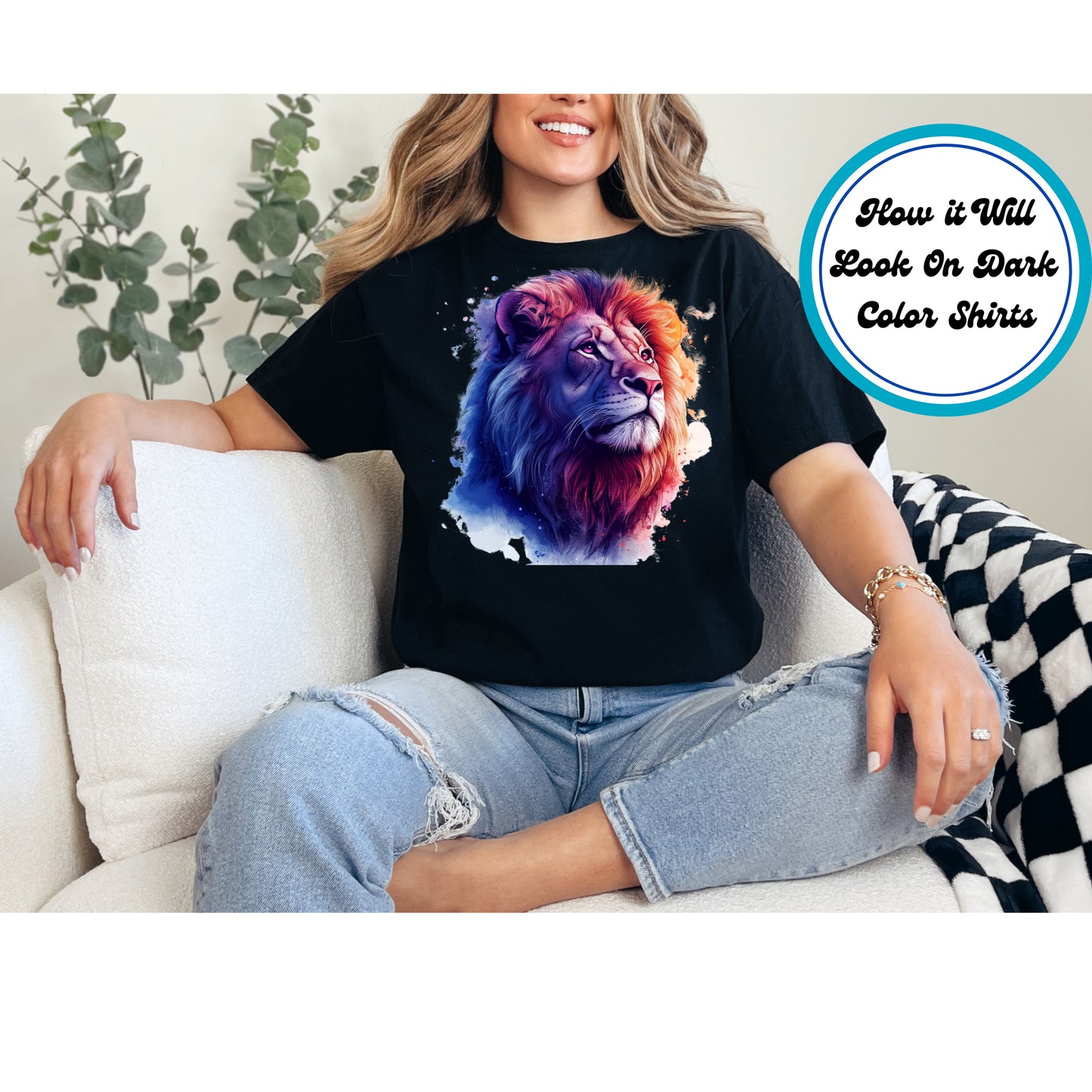 Juneteenth DTF Transfer Iron On Heat Transfer - Ready to Press, Majestic Lion Head DTF Transfer 6384