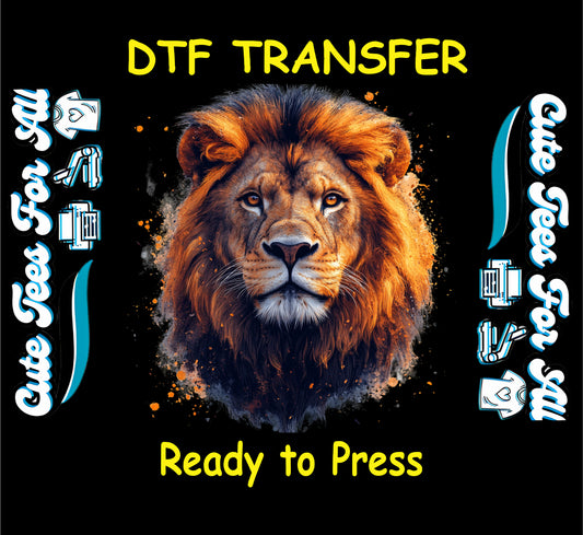 Juneteenth DTF Transfer Iron On Heat Transfer - Ready to Press, Fierce Gaze Lion Head DTF Transfer 6391