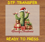 Western Holiday Cactus Design - Christmas DTF Transfer Iron On Heat Transfer - Ready to Press 648- 11