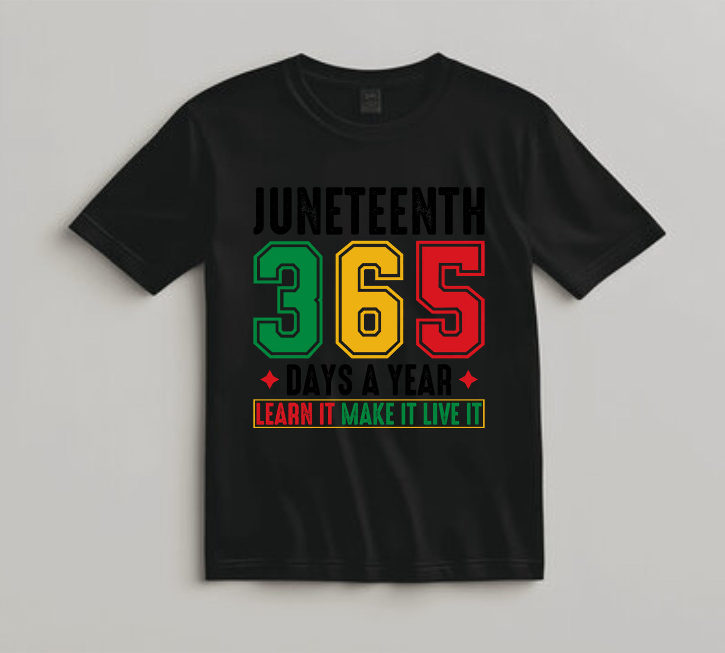 Juneteenth DTF Transfer Iron On Heat Transfer - Ready to Press, Learn It Make It Live It DTF Transfer 6524