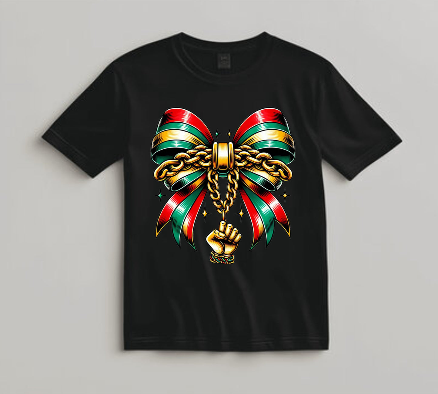 Juneteenth DTF Transfer Iron On Heat Transfer - Ready to Press, Pan-African Bow DTF Transfer 6529
