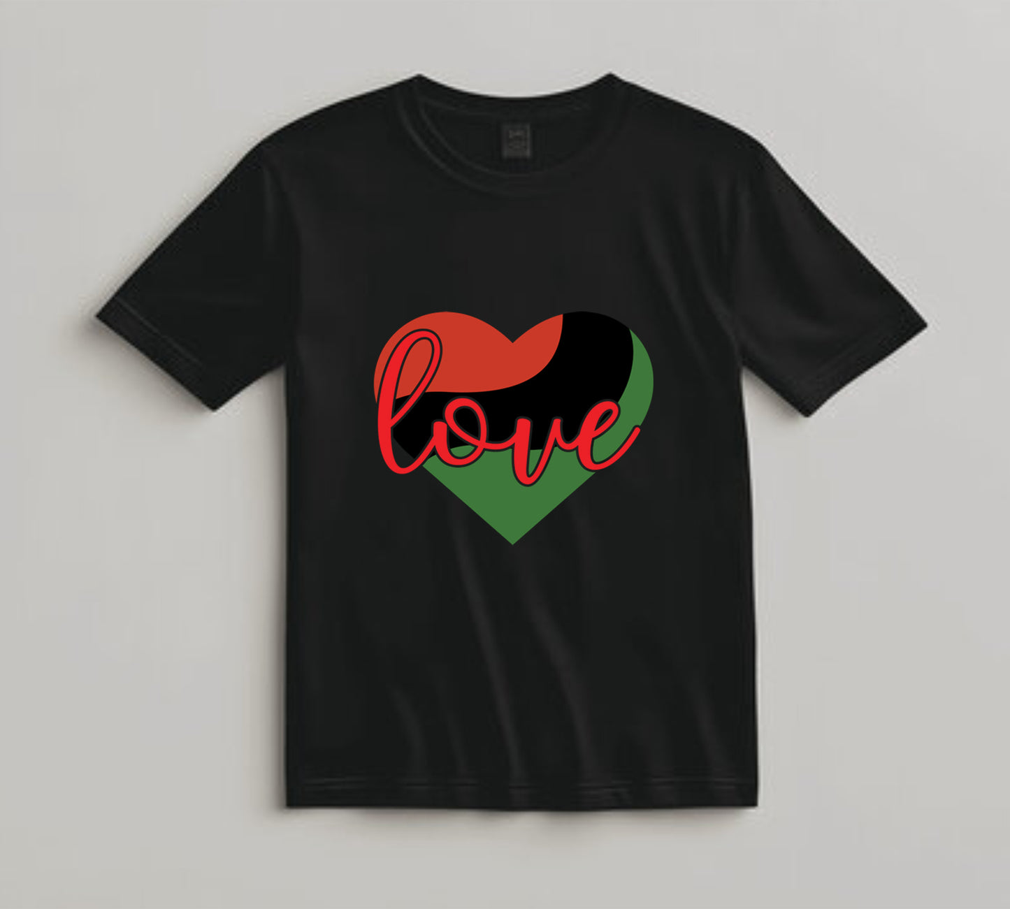 Juneteenth DTF Transfer Iron On Heat Transfer - Ready to Press, Pan-African Love Heart DTF Transfer 6552