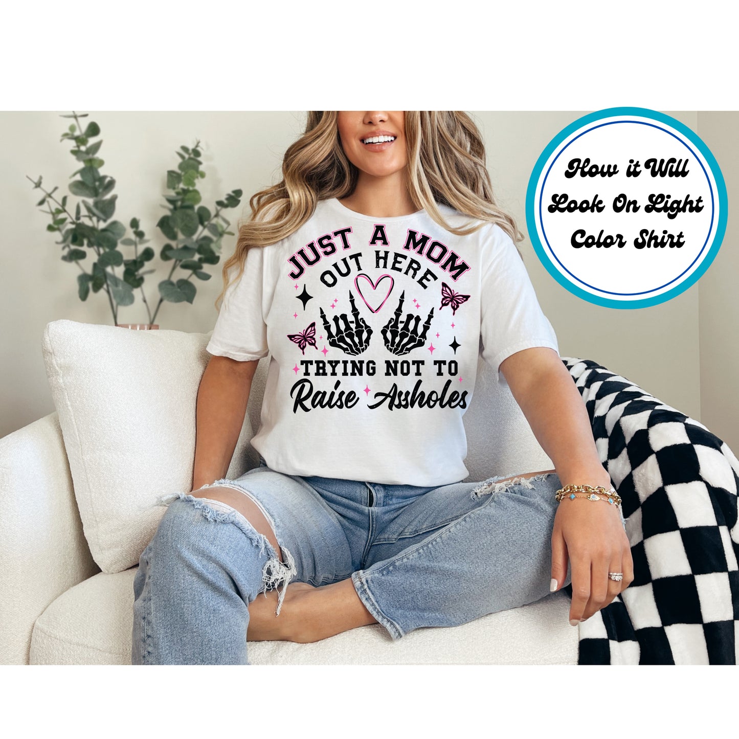 Mom DTF Transfer Iron On Heat Transfer - Ready to Press, Just a Mom DTF Transfer 6602