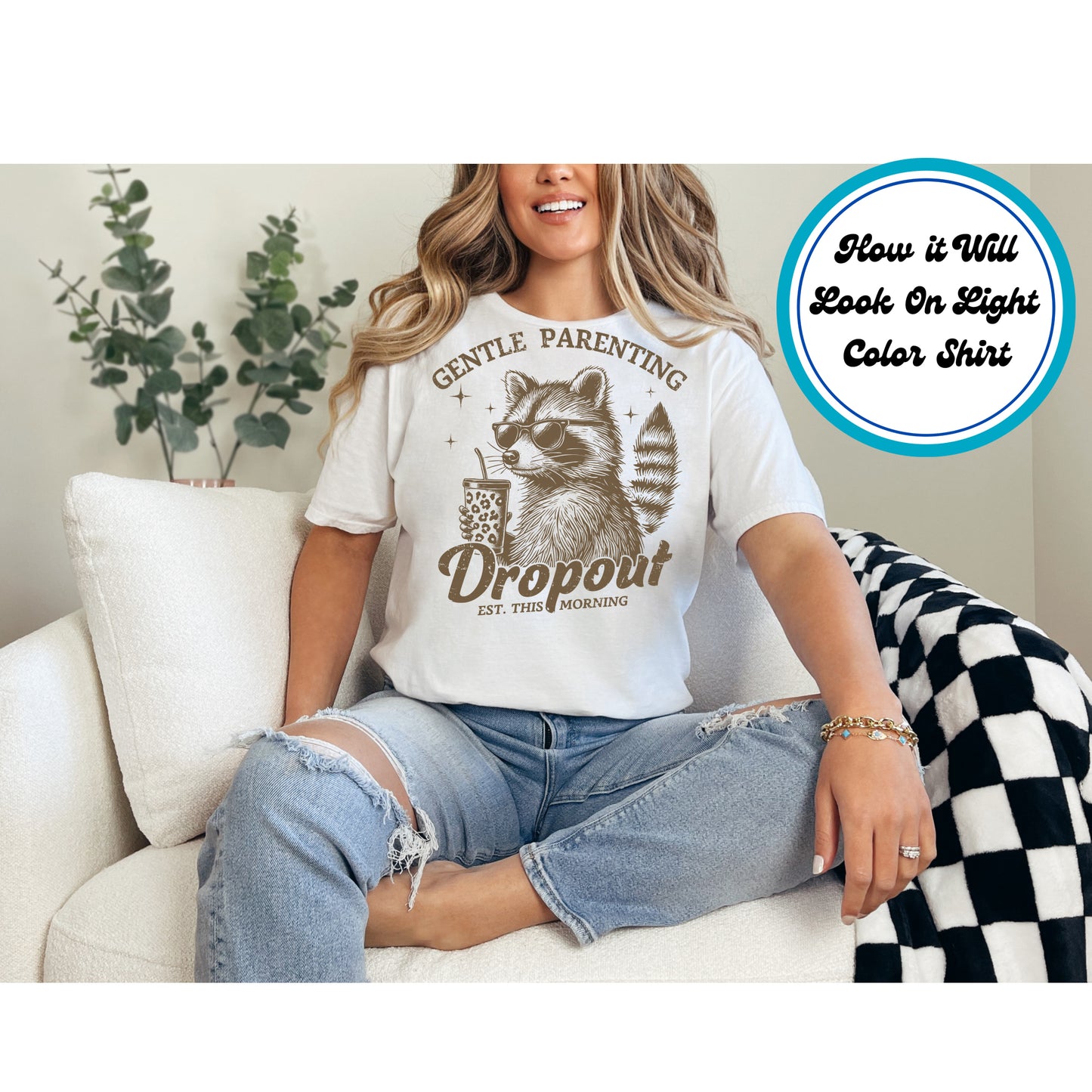 Mom DTF Transfer Iron On Heat Transfer - Ready to Press, Gentle Parenting Dropout DTF Transfer 6627