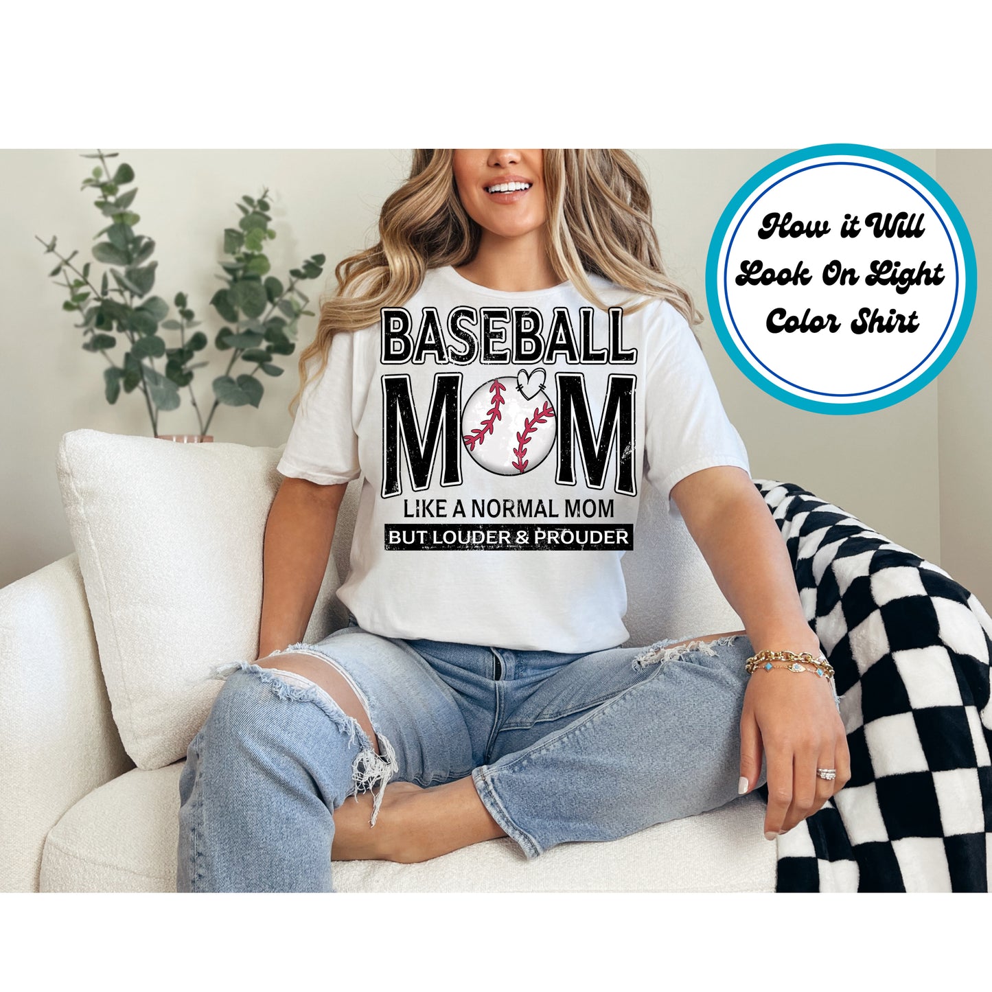 Mom DTF Transfer Iron On Heat Transfer - Ready to Press, Baseball Mom DTF Transfer 6687