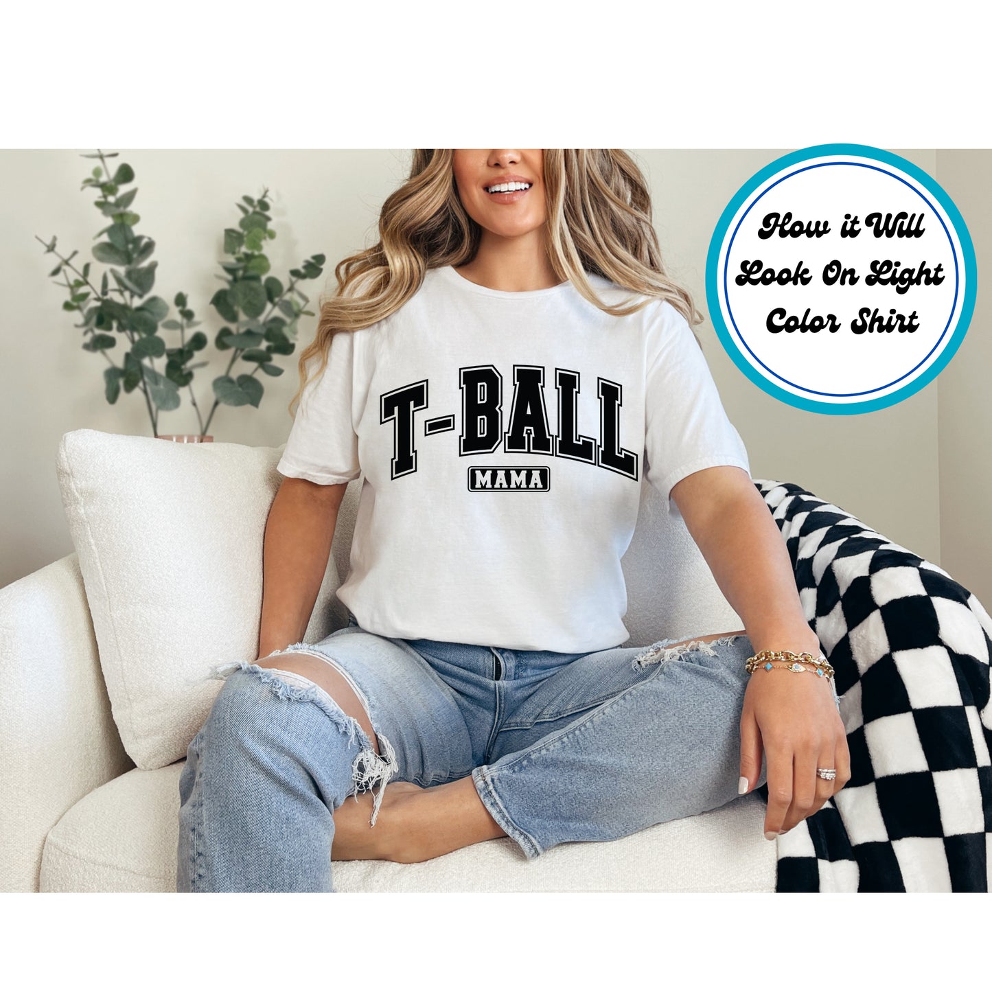 Mom DTF Transfer Iron On Heat Transfer - Ready to Press, T-ball Mama DTF Transfer 6699