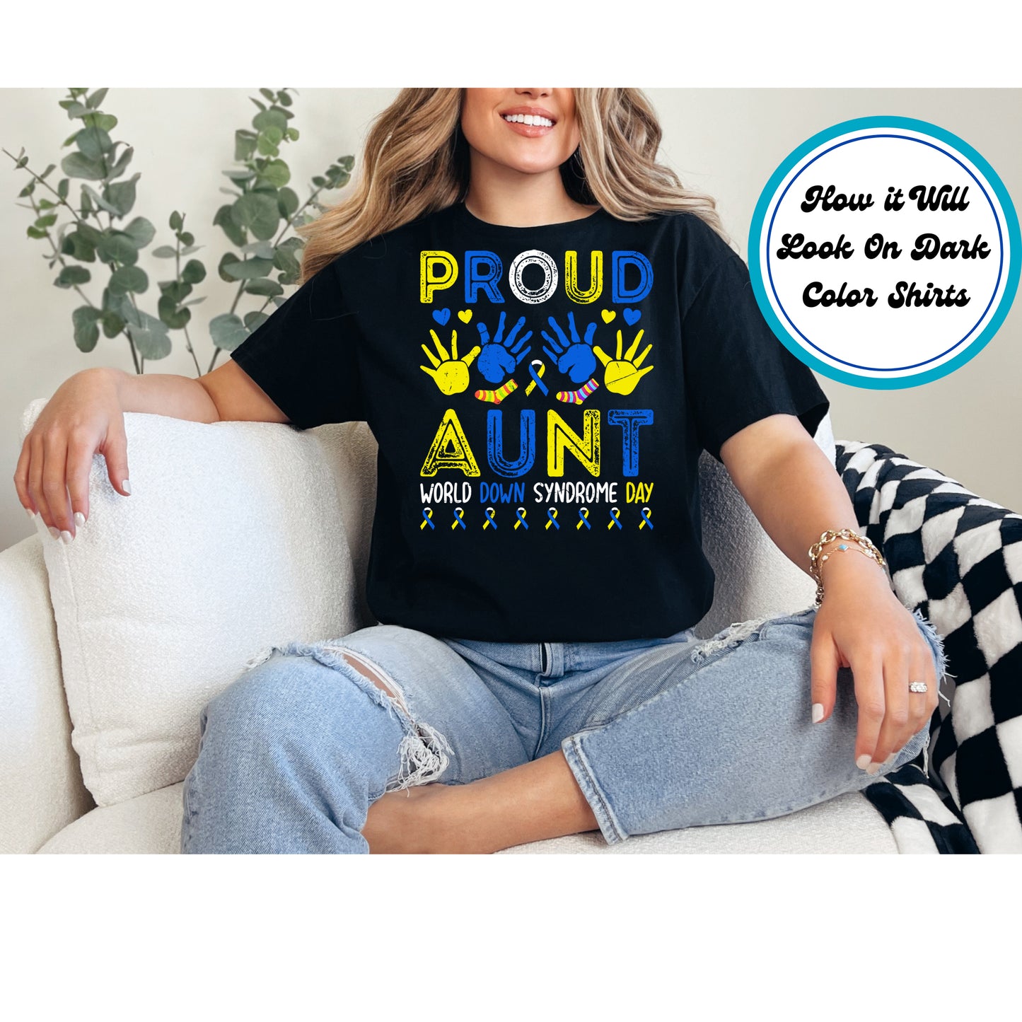 Aunt DTF Transfer Iron On Heat Transfer - Ready to Press, Proud Aunt DTF Transfer 6727