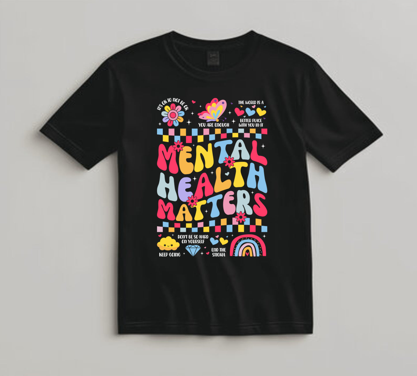 Mental Health Awareness DTF Transfer Iron On Heat Transfer - Ready to Press, Mental Health Matters DTF Transfer 6821